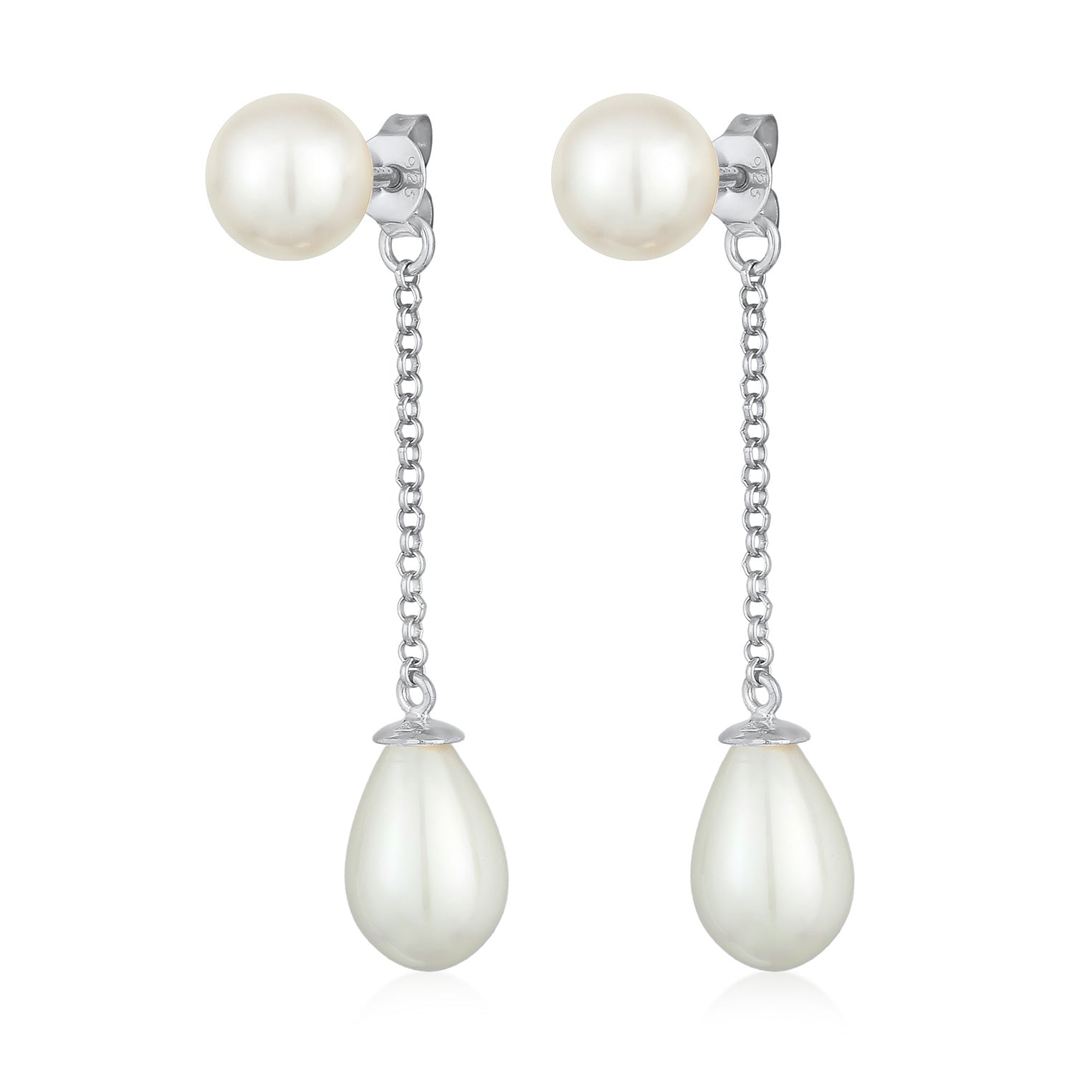 Silber - Nenalina | Earjacket | Muschelkernperlen | 925er Sterling Silber