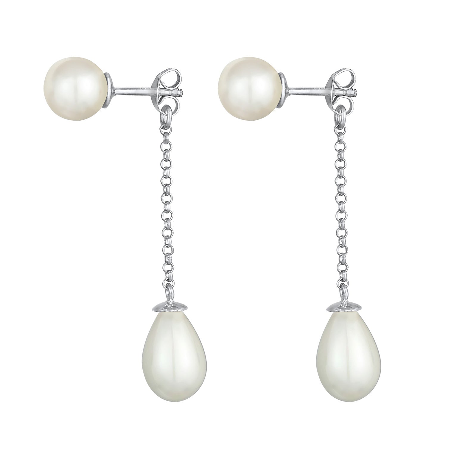 Silber - Nenalina | Earjacket | Muschelkernperlen | 925er Sterling Silber