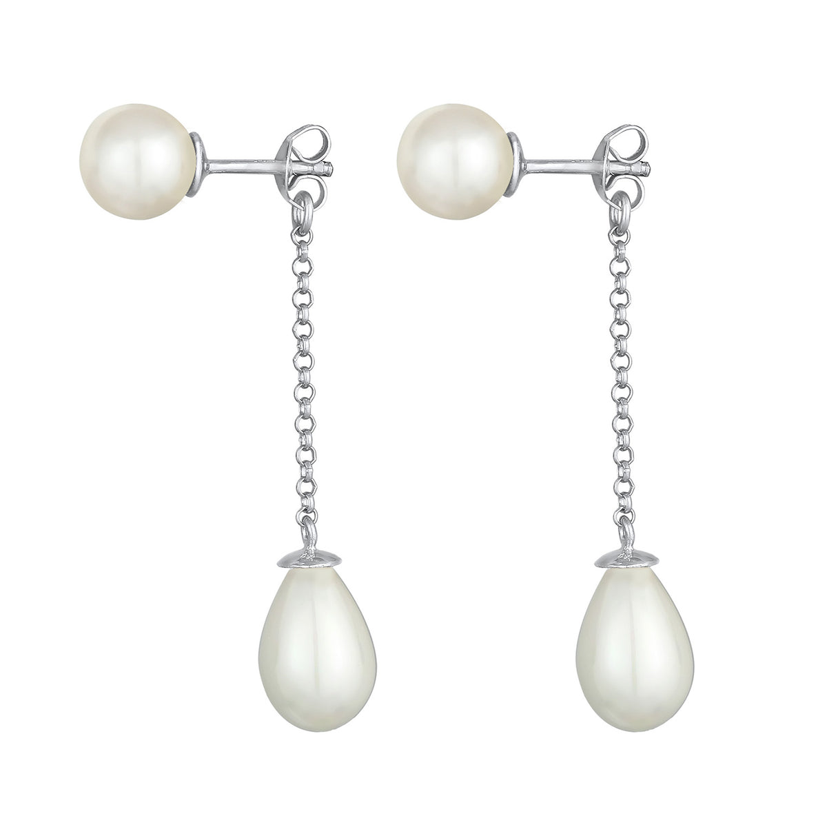 Silber - Nenalina | Earjacket | Muschelkernperlen | 925er Sterling Silber