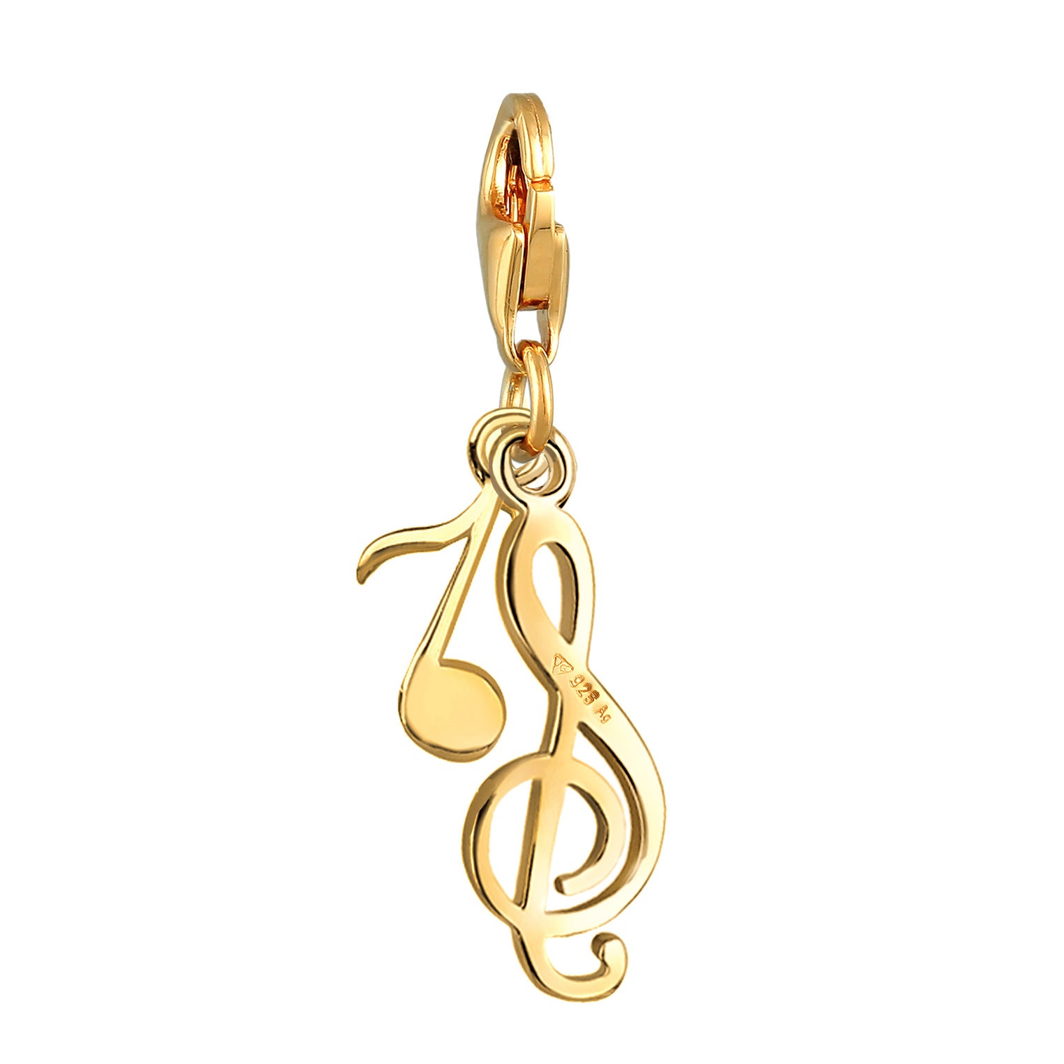 Gold - Elli | Charm Note | 925er Sterling Silber Vergoldet