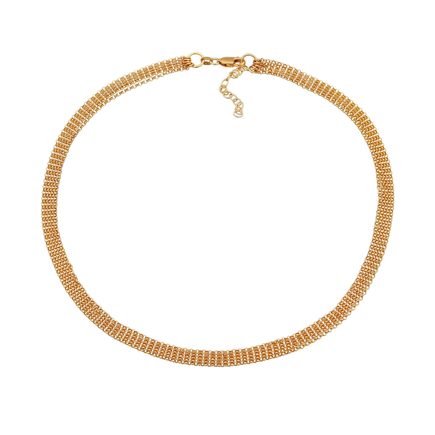 Gold - Elli | Glieder Choker | 925er Sterling Silber vergoldet