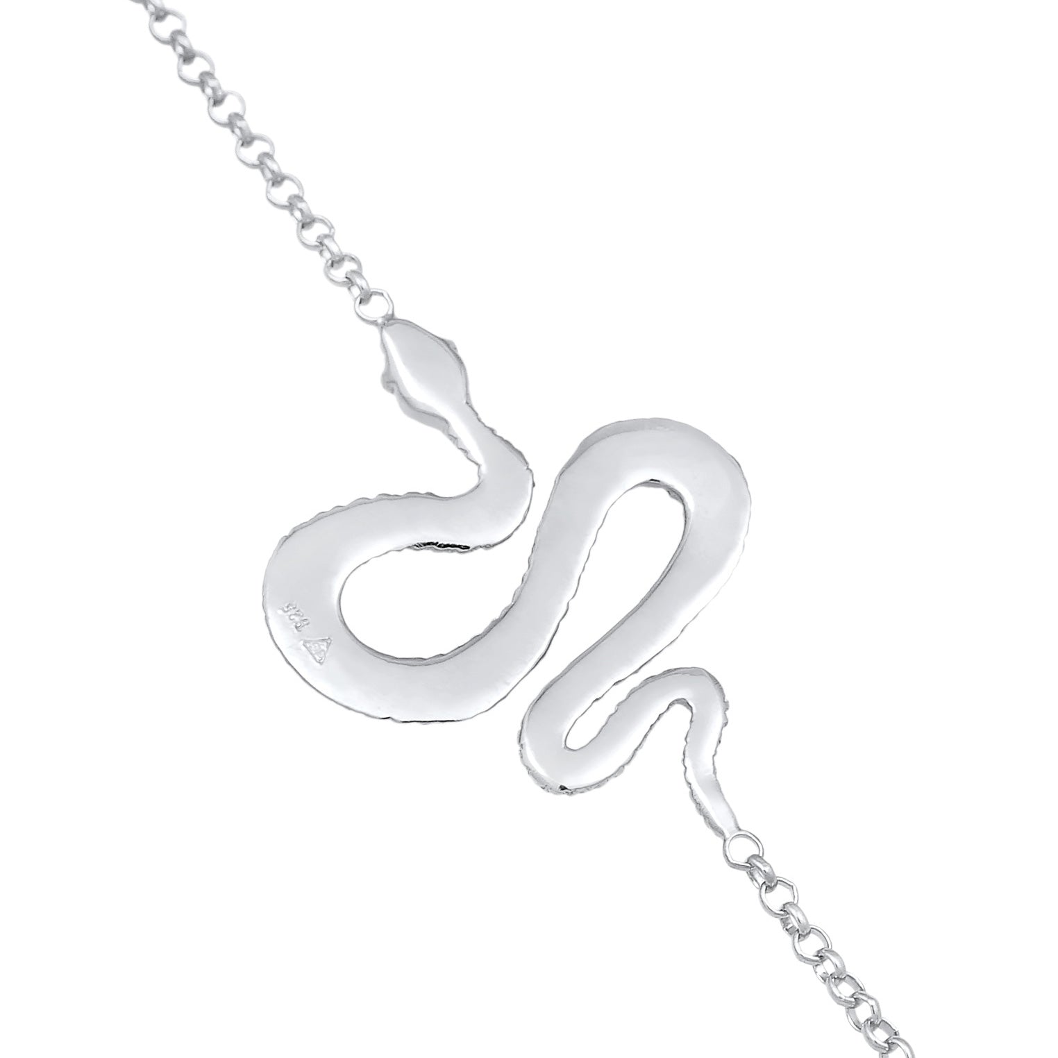 Silber - Elli | Armband Schlange Anhänger | 925er Sterling Silber