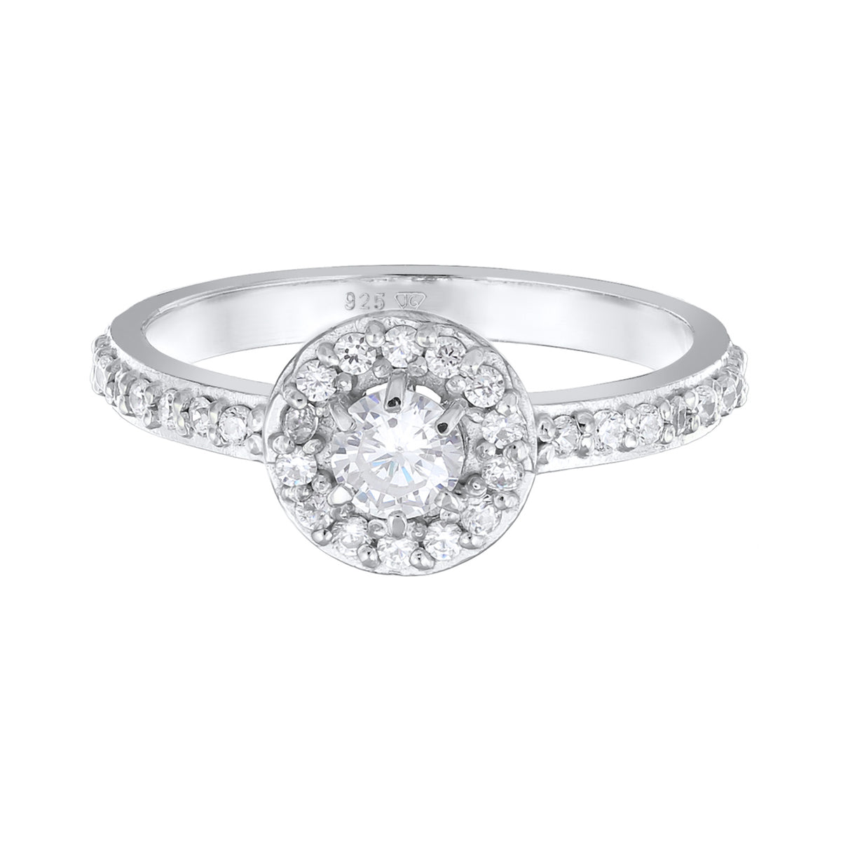 Silber - Elli | Verlobungsring Glamourös | Zirkonia (Weiß) | 925er Sterling Silber