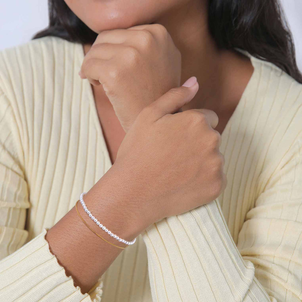 Gold - Elli | Layer-Armband Klassisch | 925er Sterling Silber Vergoldet