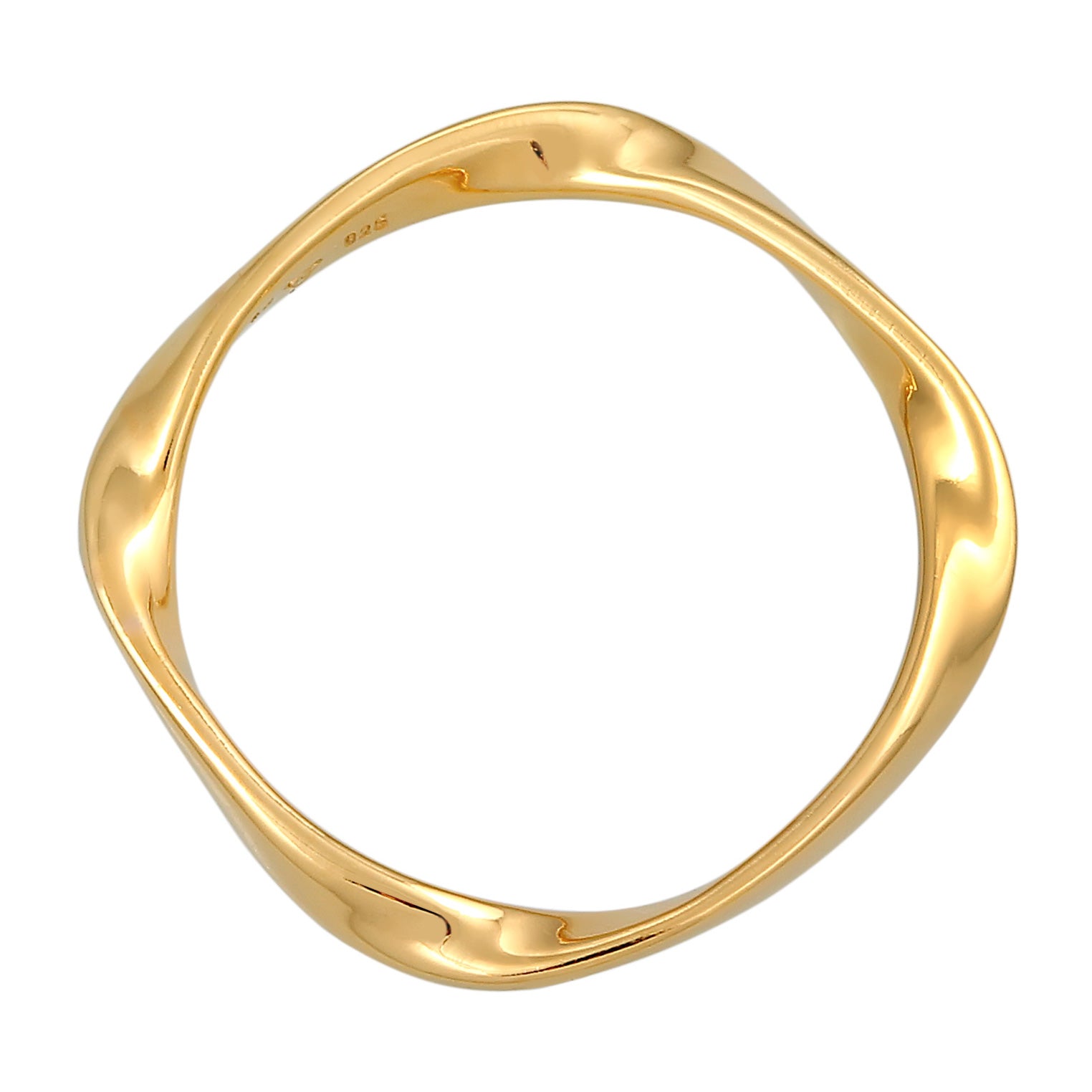 Gold - Elli | Bandring Twisted | 925er Sterling Silber Vergoldet