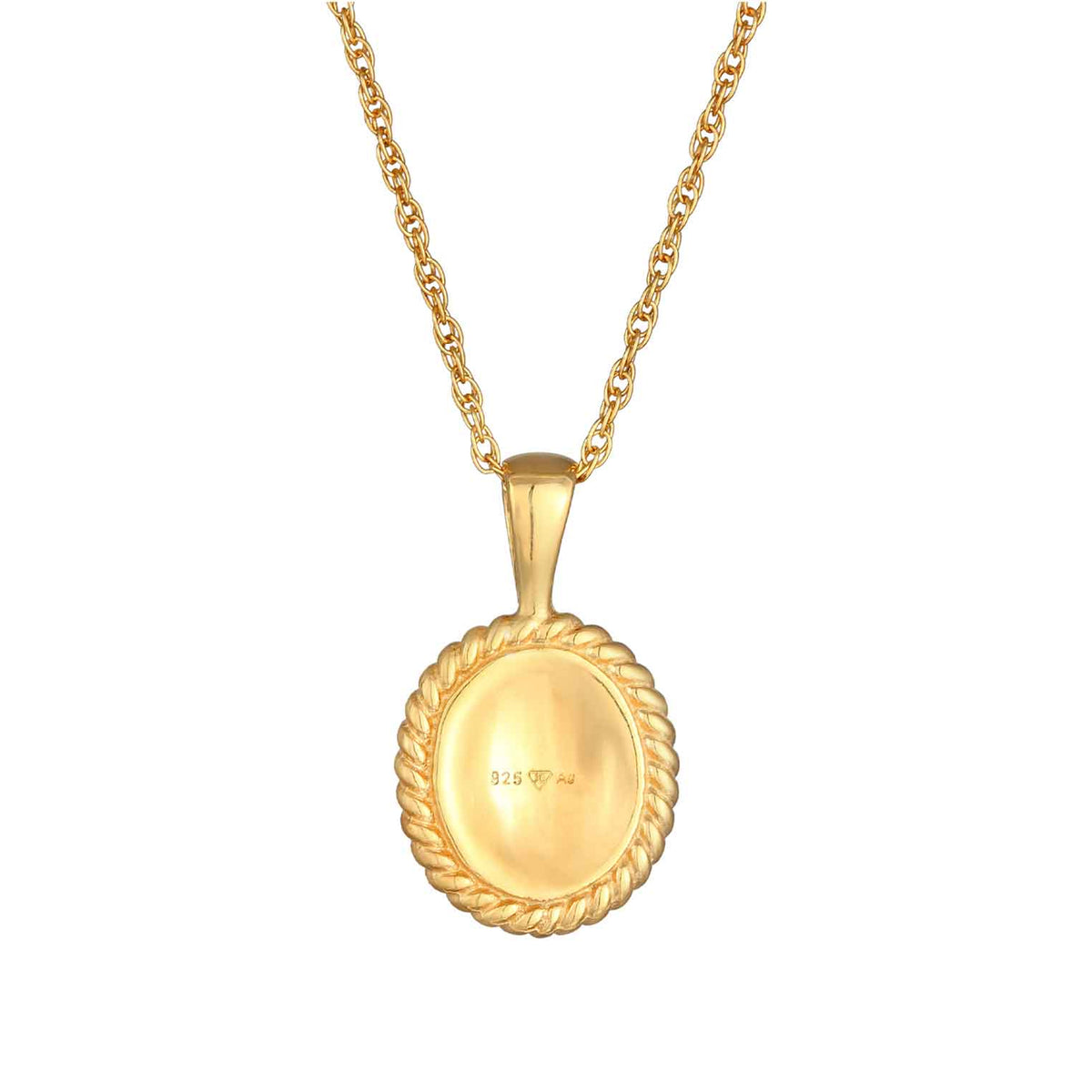 Gold - Elli | Halskette Ornament Vintage | 925er Sterling Silber vergoldet