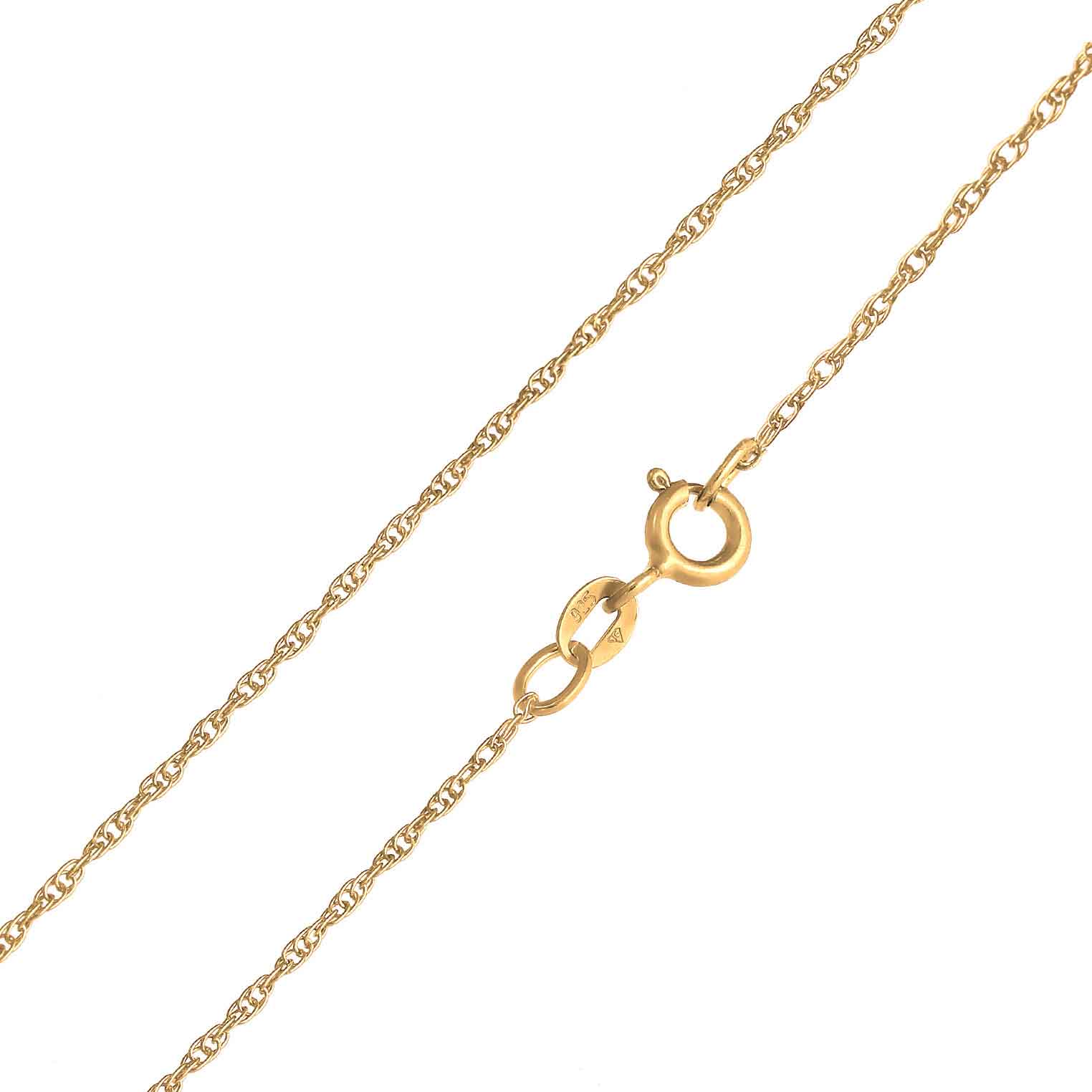 Gold - Elli | Halskette Ornament Vintage | 925er Sterling Silber vergoldet