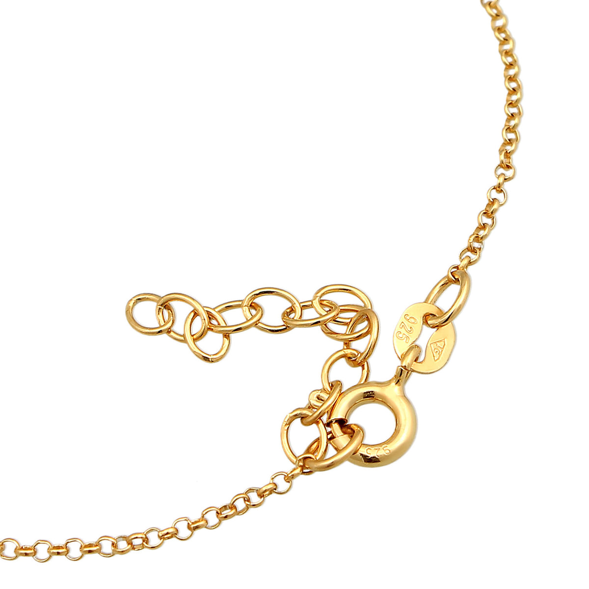 Gold - Elli | Armband Sterne Astro | Mondstein (Weiß) | 925er Sterling Silber Vergoldet