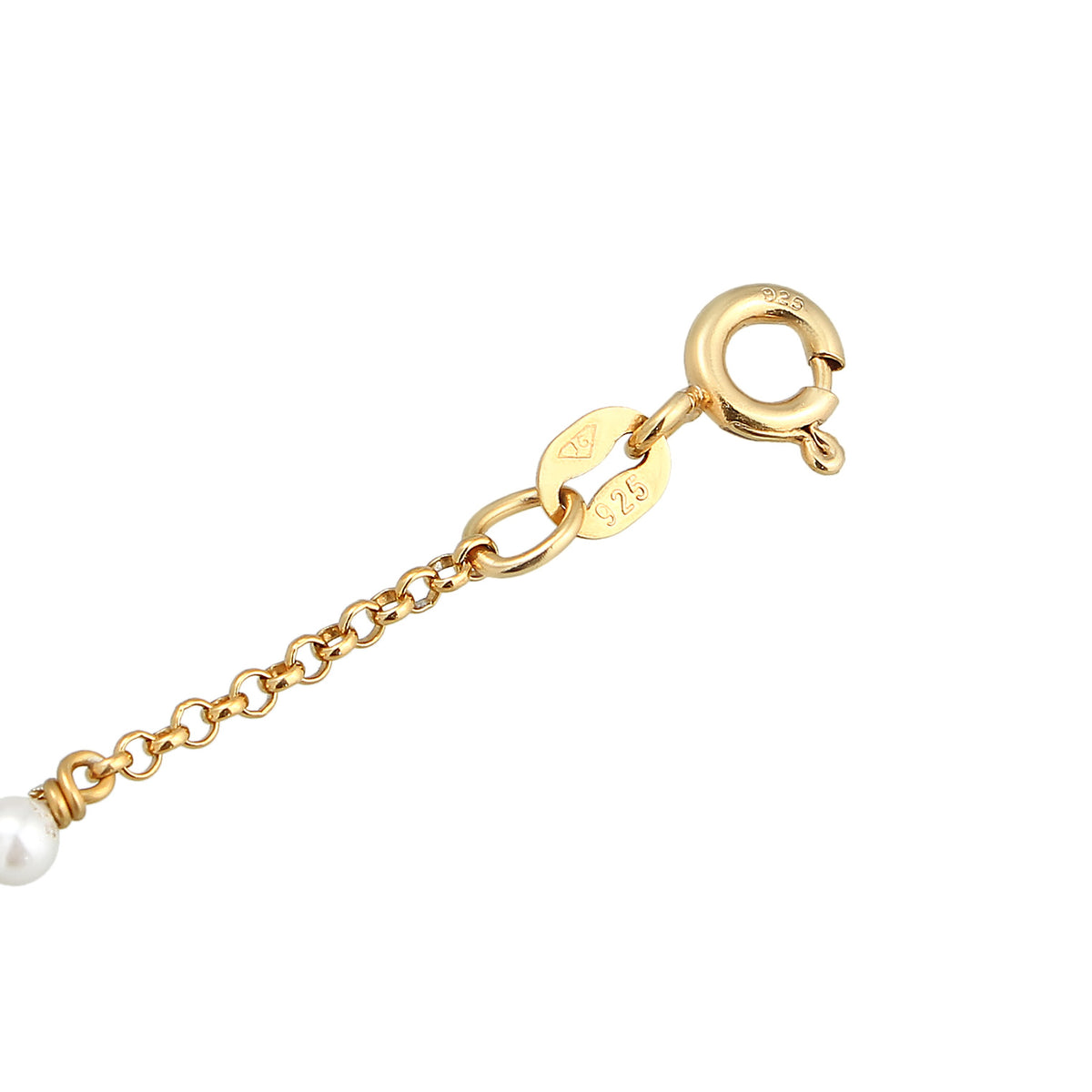 Gold - Elli | Handkette | Muschelkernperlen | 925er Sterling Silber vergoldet