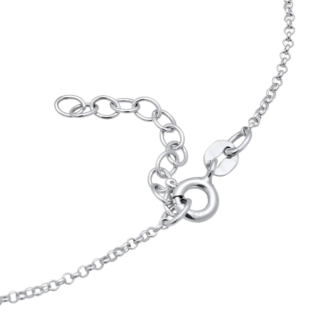 Silber - Elli | Fußkettchen Welle | 925er Sterling Silber
