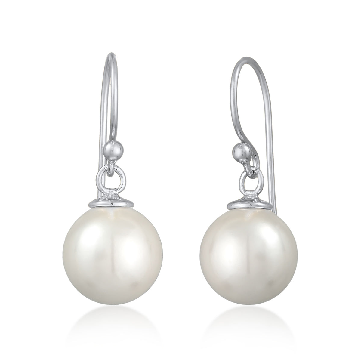 Silber - Elli | Ohrhänger Klassisch | Muschelkernperle | 925er Sterling Silber