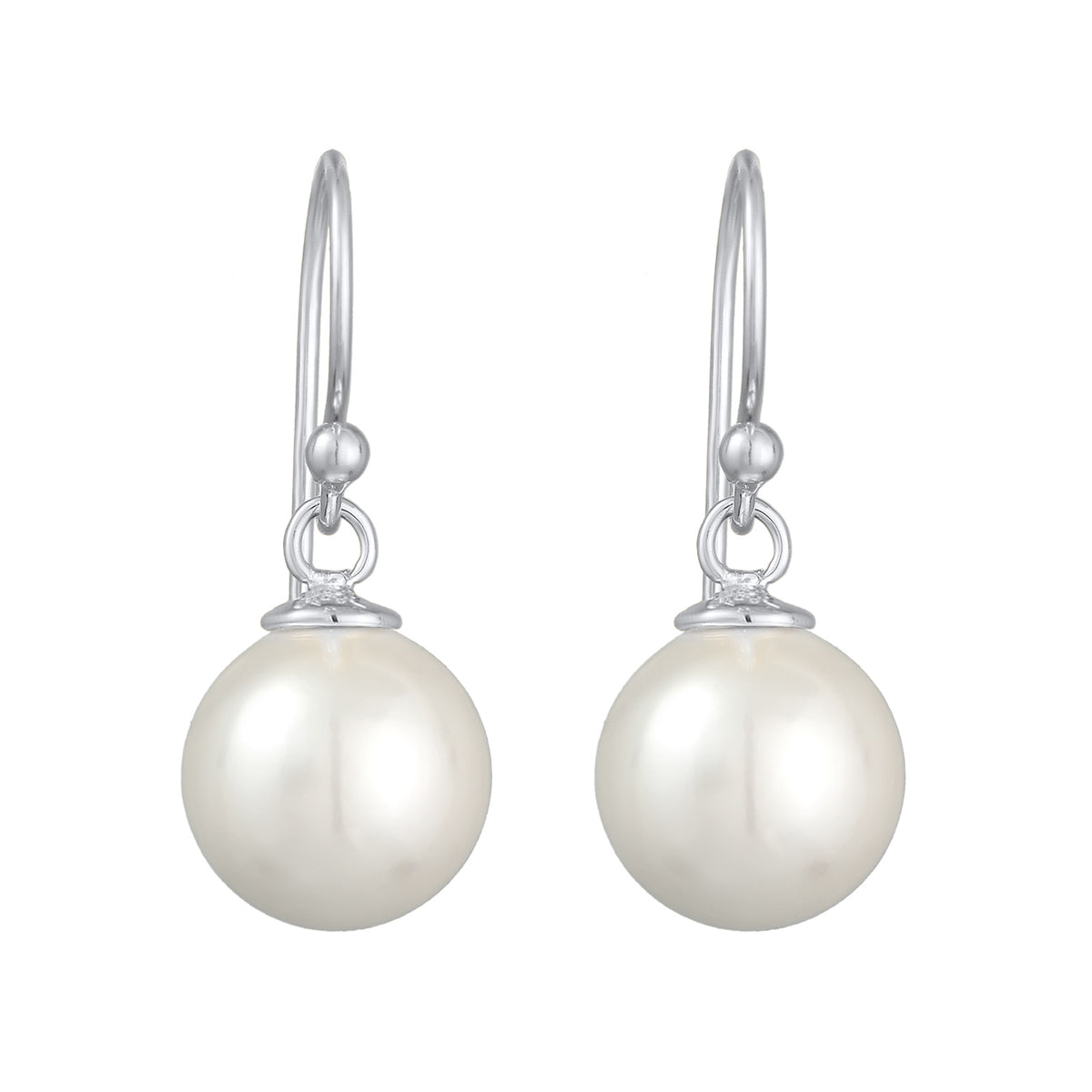 Silber - Elli | Ohrhänger Klassisch | Muschelkernperle | 925er Sterling Silber