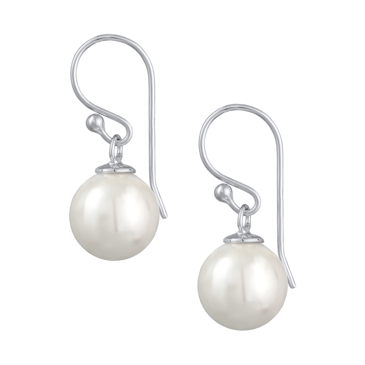 Silber - Elli | Ohrhänger Klassisch | Muschelkernperle | 925er Sterling Silber