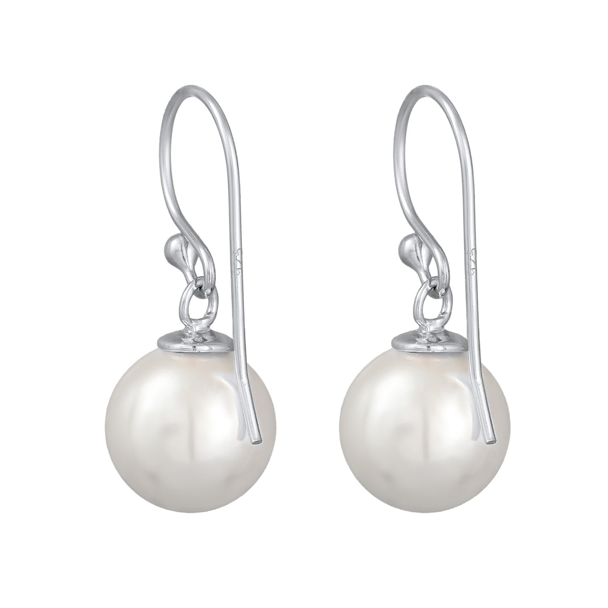 Silber - Elli | Ohrhänger Klassisch | Muschelkernperle | 925er Sterling Silber