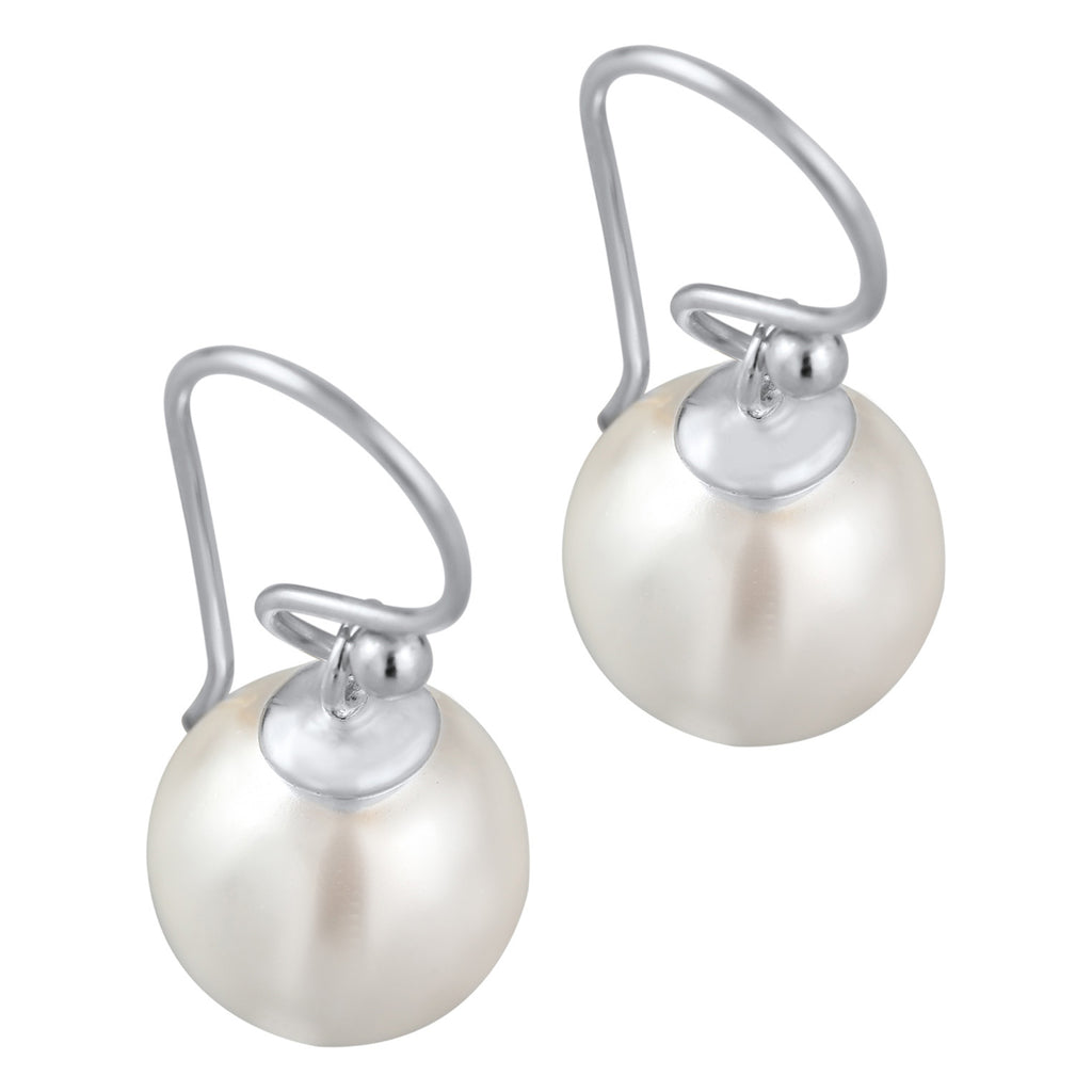 Silber - Elli | Ohrhänger Klassisch | Muschelkernperle | 925er Sterling Silber