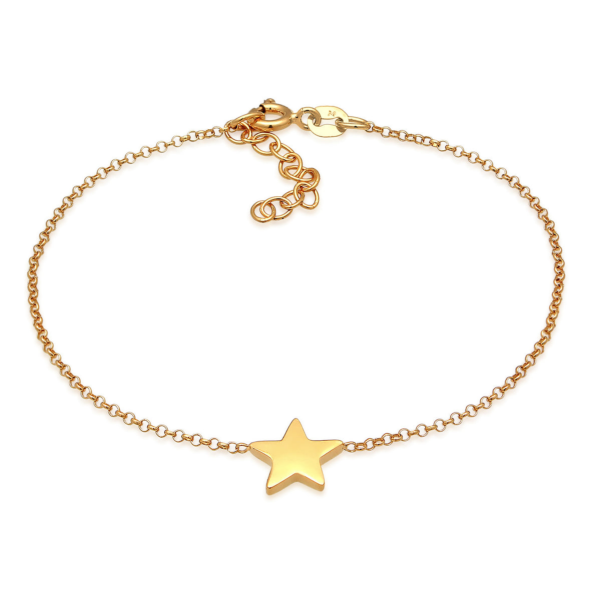 Gold - Elli | Armband Stern | 925er Sterling Silber vergoldet
