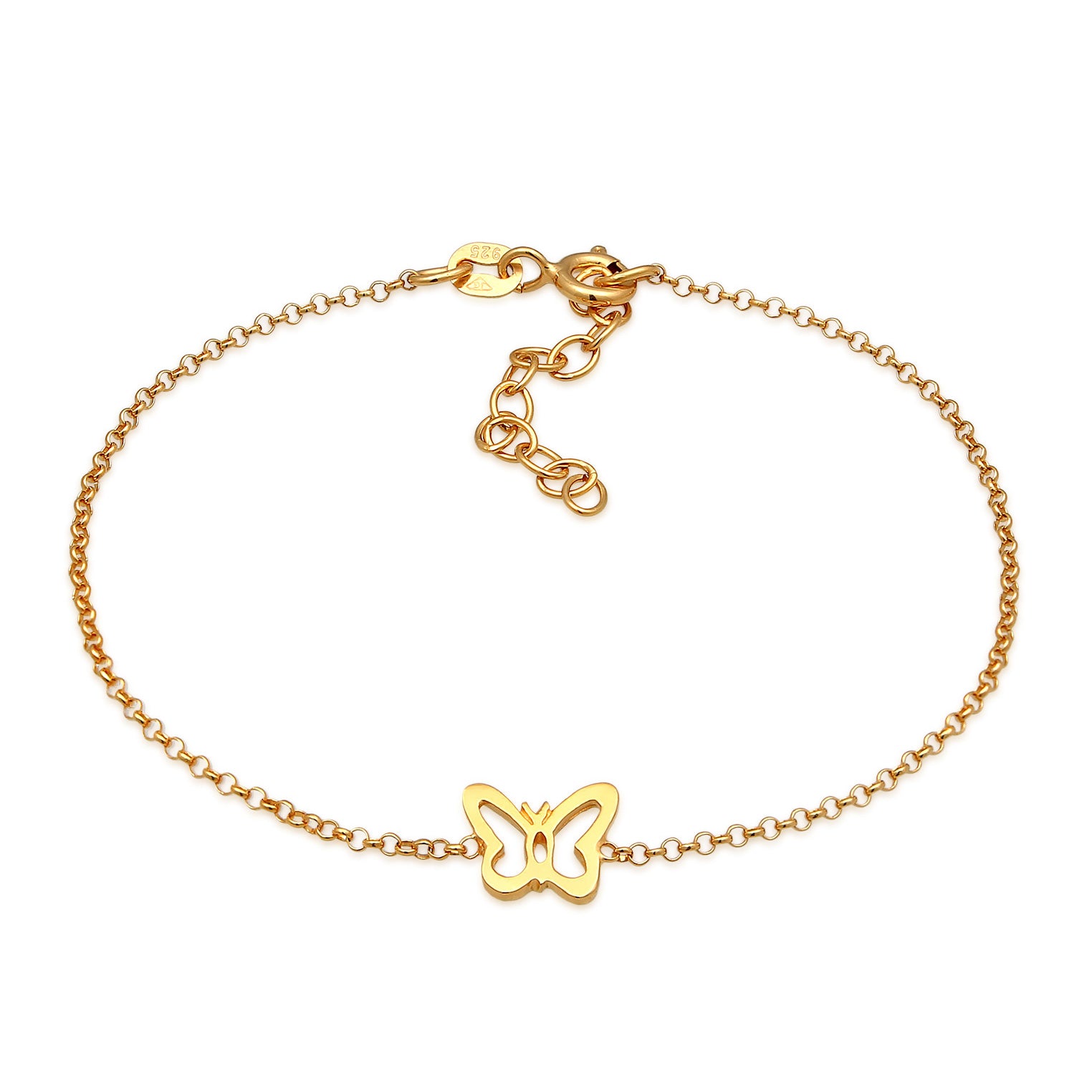 Gold - Elli | Armband Schmetterling | 925er Sterling Silber vergoldet