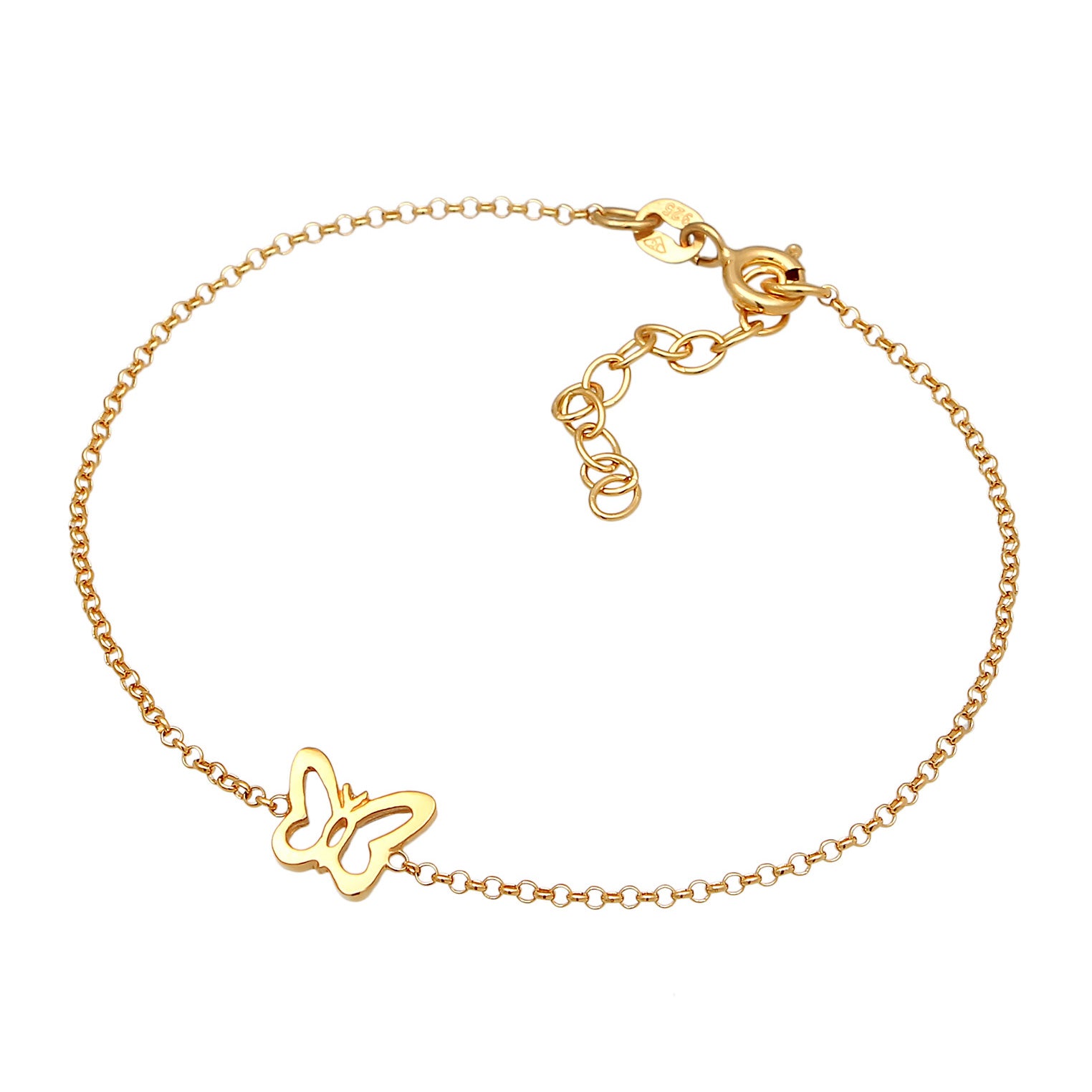 Gold - Elli | Armband Schmetterling | 925er Sterling Silber vergoldet