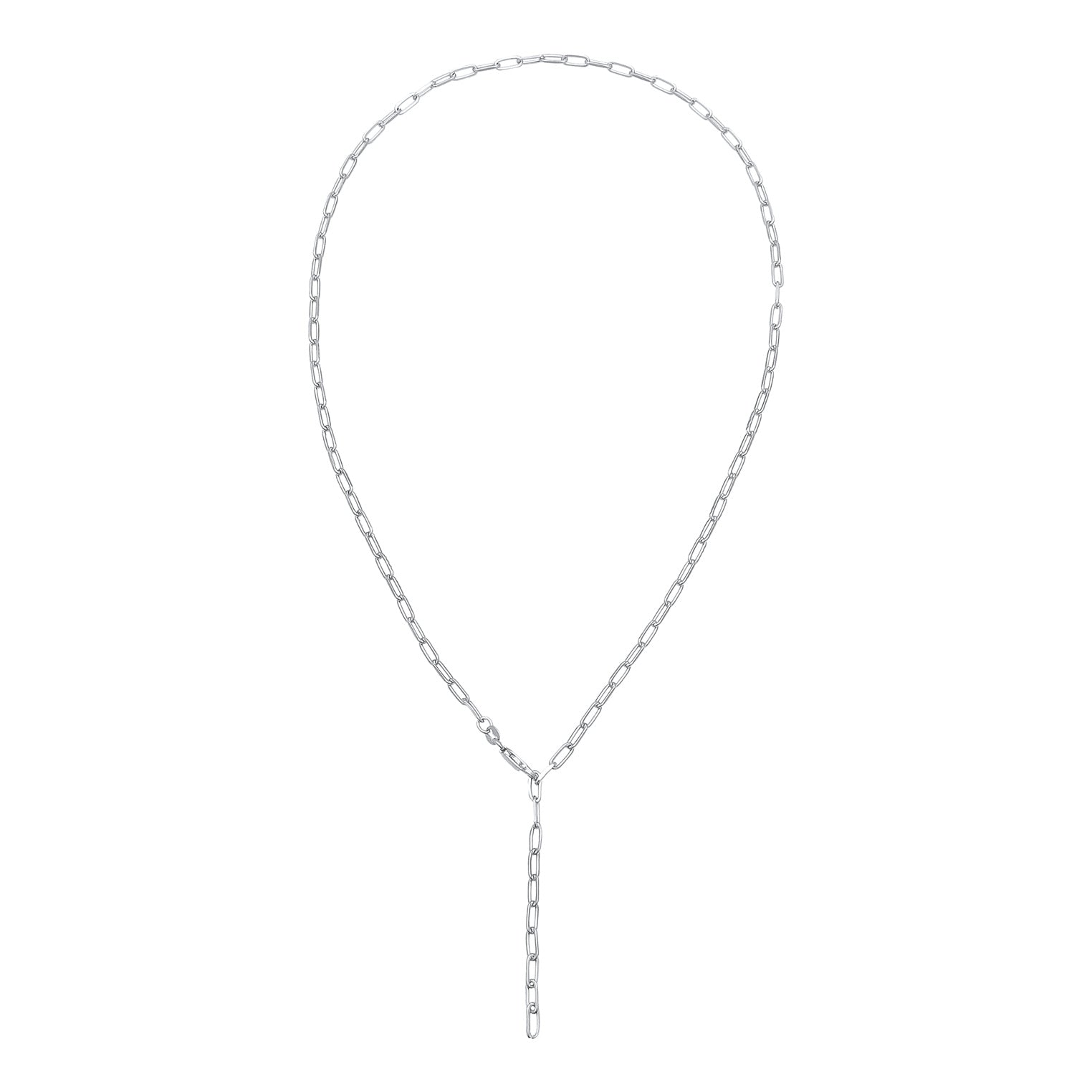 Silber - Elli | Glieder-Y-Halskette | 925 Sterling Silber