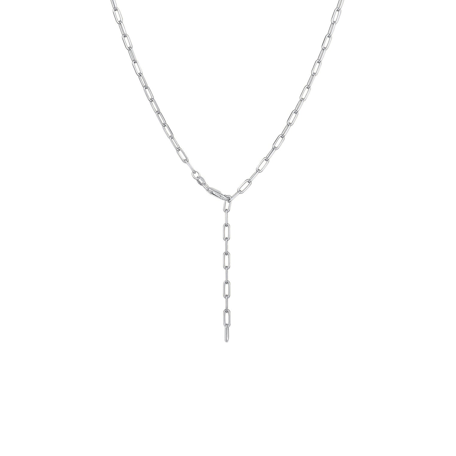 Silber - Elli | Glieder-Y-Halskette | 925 Sterling Silber