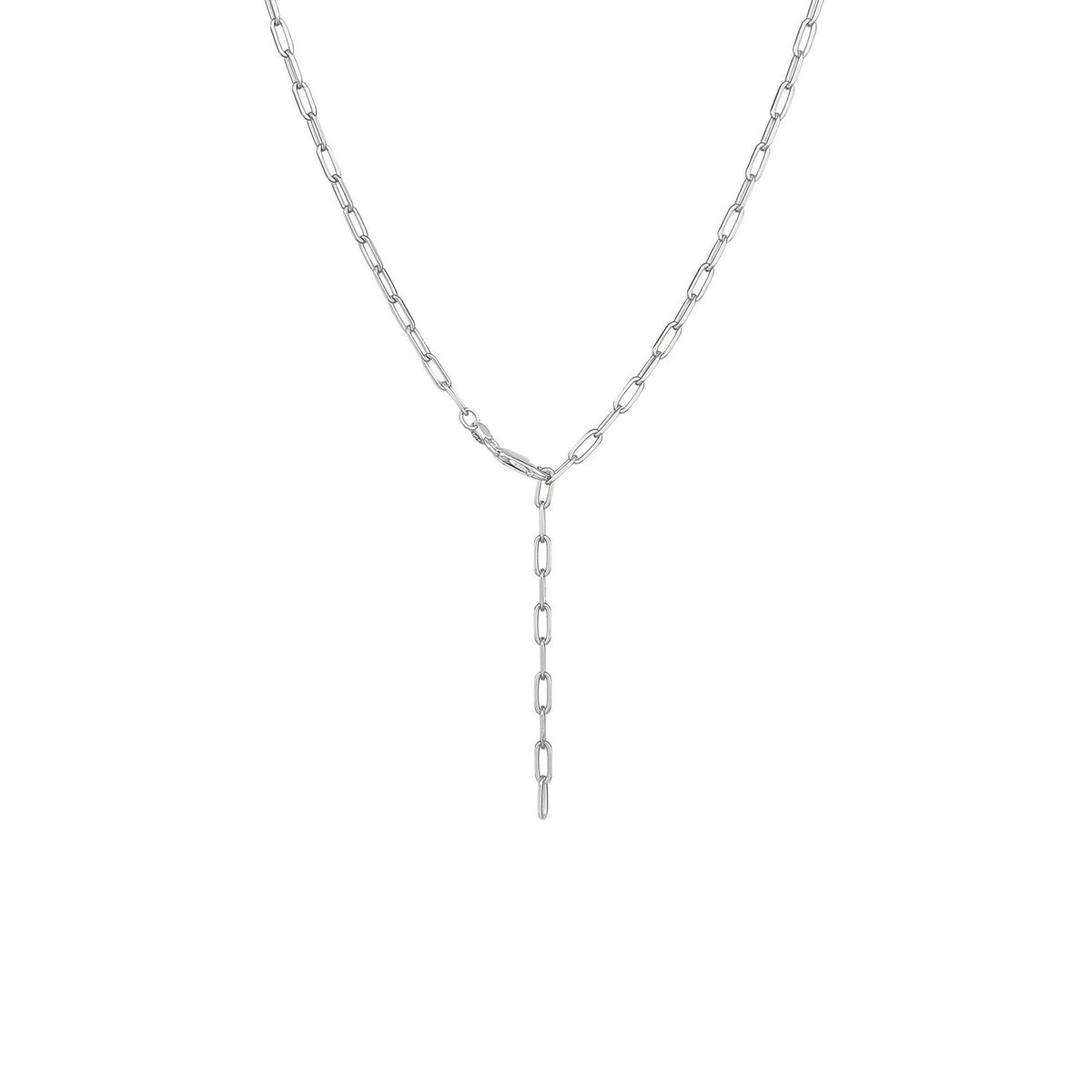 Silber - Elli | Glieder-Y-Halskette | 925 Sterling Silber
