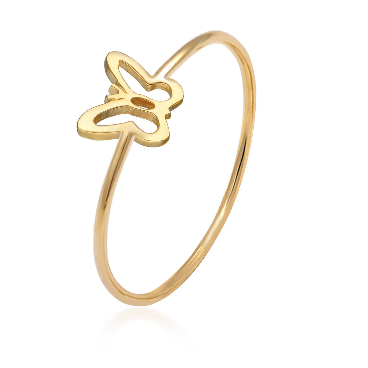 Gold - Elli | Ring Schmetterling | 925er Sterling Silber vergoldet