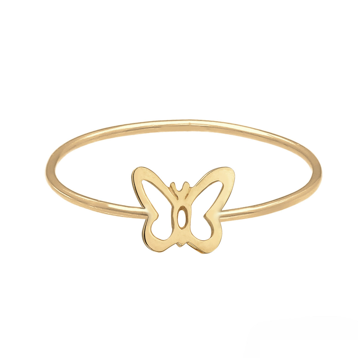 Gold - Elli | Ring Schmetterling | 925er Sterling Silber vergoldet