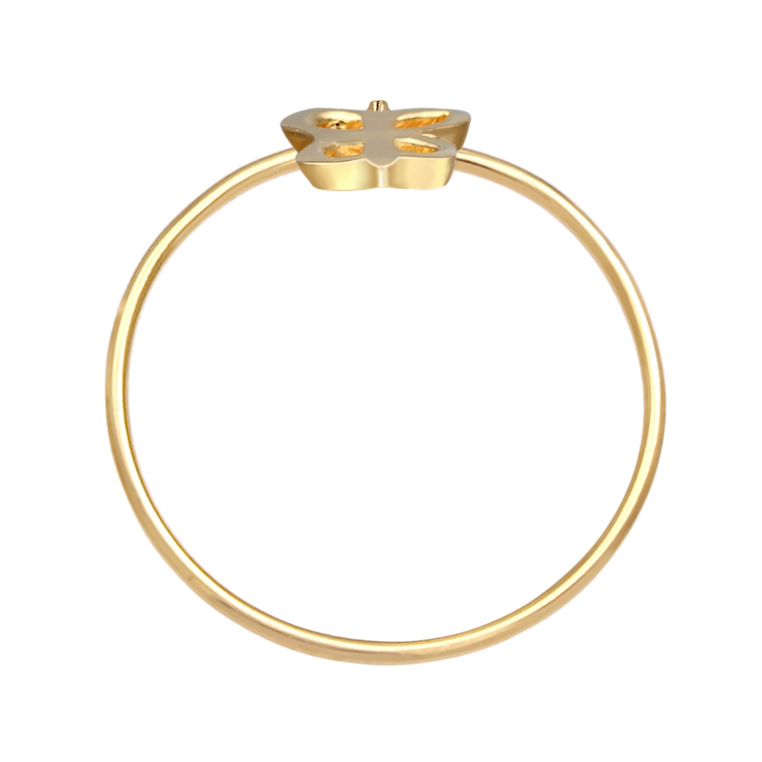 Gold - Elli | Ring Schmetterling | 925er Sterling Silber vergoldet