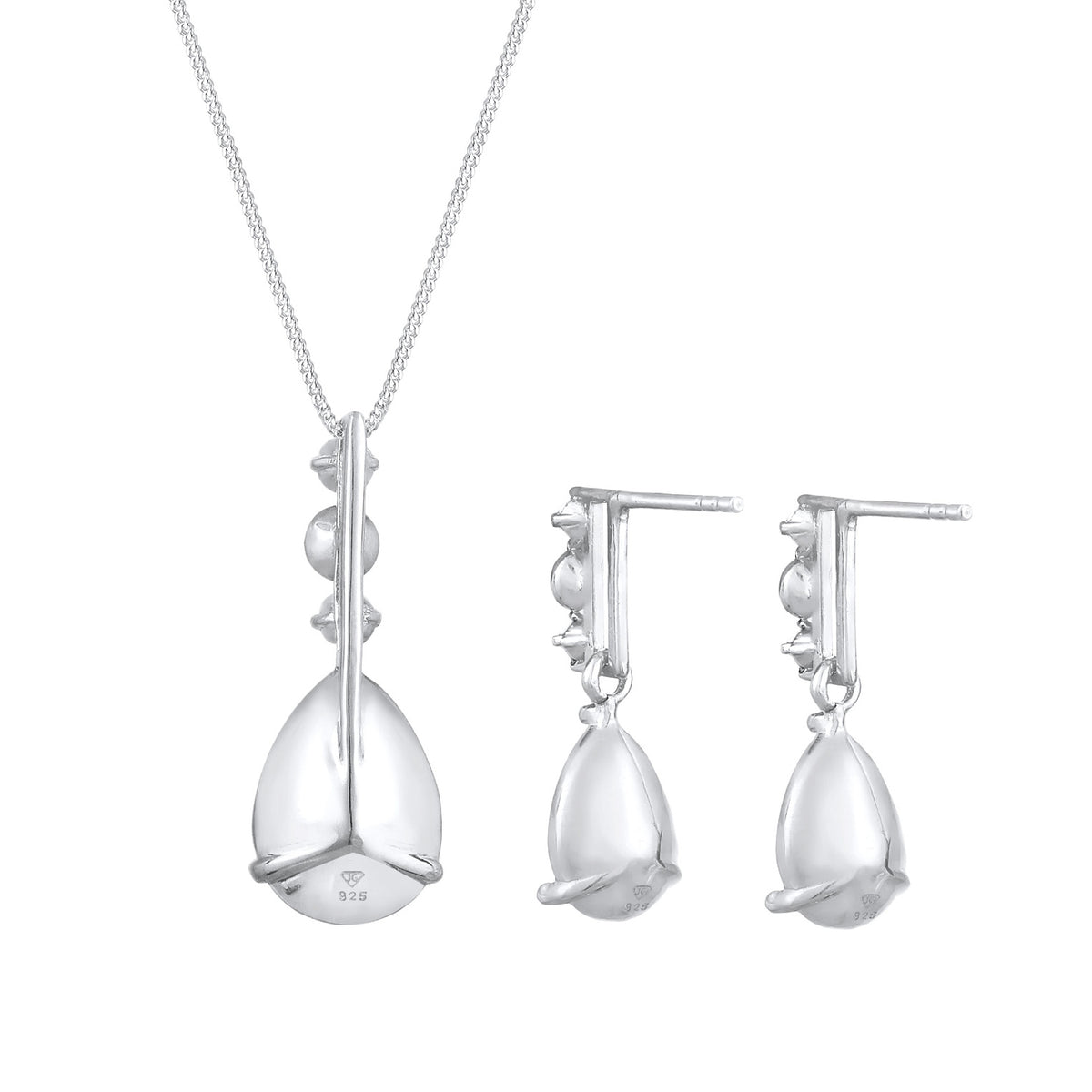 Blau - Elli PREMIUM | Schmuckset Tropfen | Mit Kristallen von Swarovski® (Blau) | 925 Sterling Silber