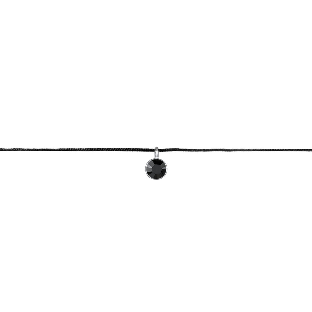 Schwarz - Elli | Choker | Kristall (Schwarz) | 925er Sterling Silber