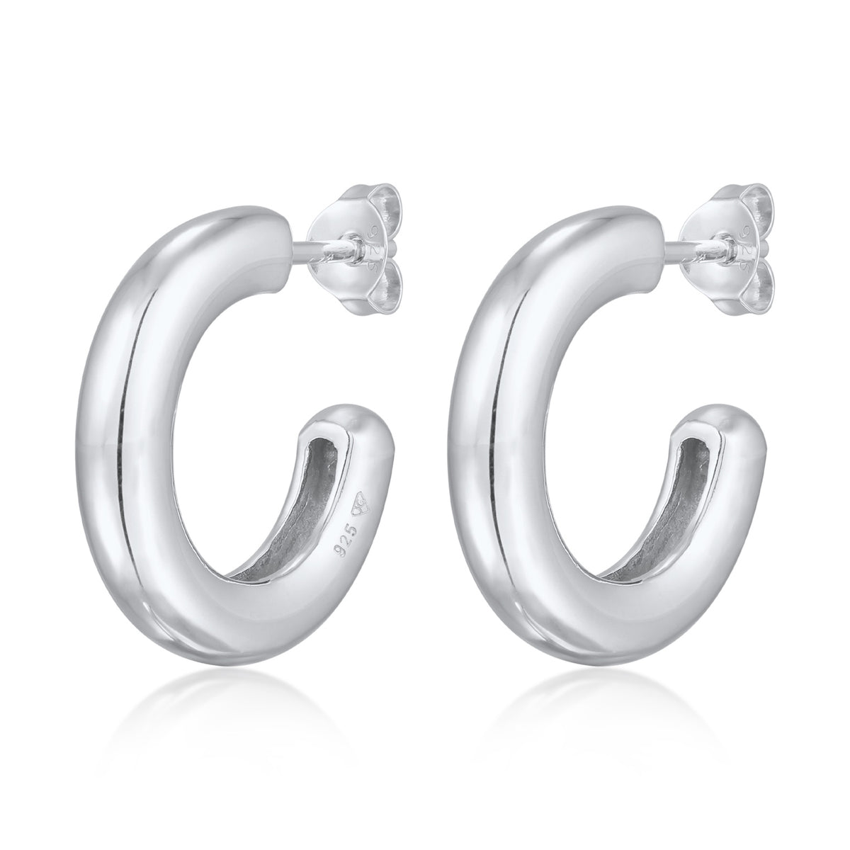 Creolen Stecker Basis - Silber