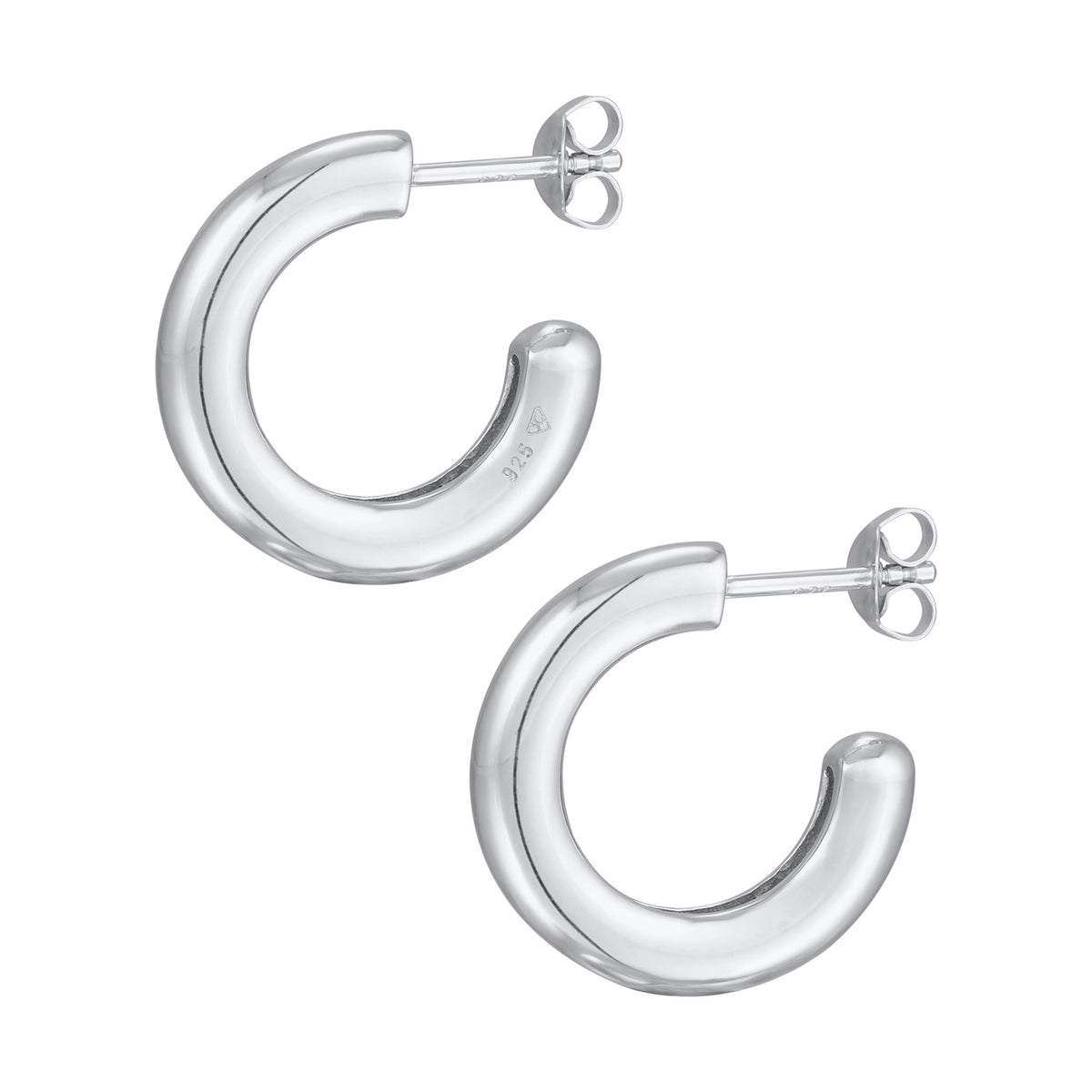 Silber - Elli | Creolen Stecker Basis | 925er Sterling Silber