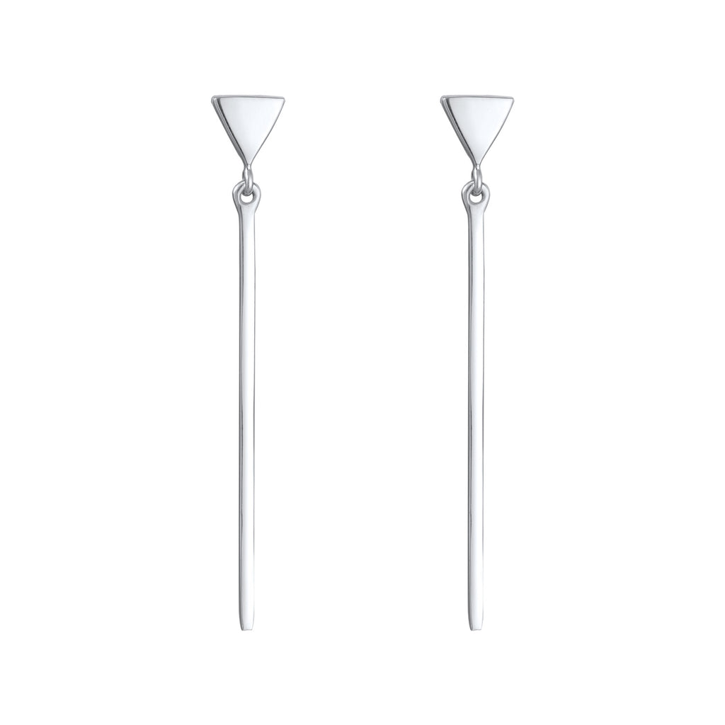 Silber - Elli | Ohrhänger Dreick Geo Stab | 925er Sterling Silber