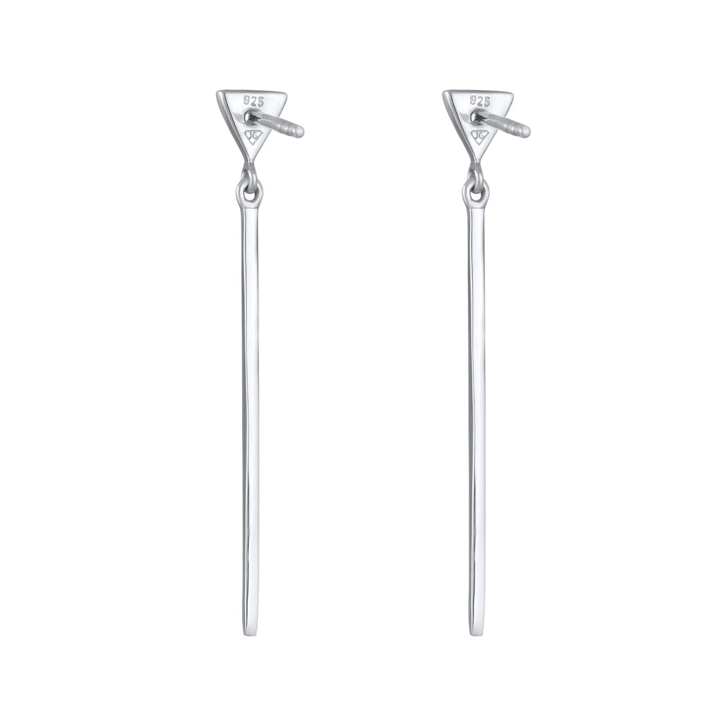 Silber - Elli | Ohrhänger Dreick Geo Stab | 925er Sterling Silber