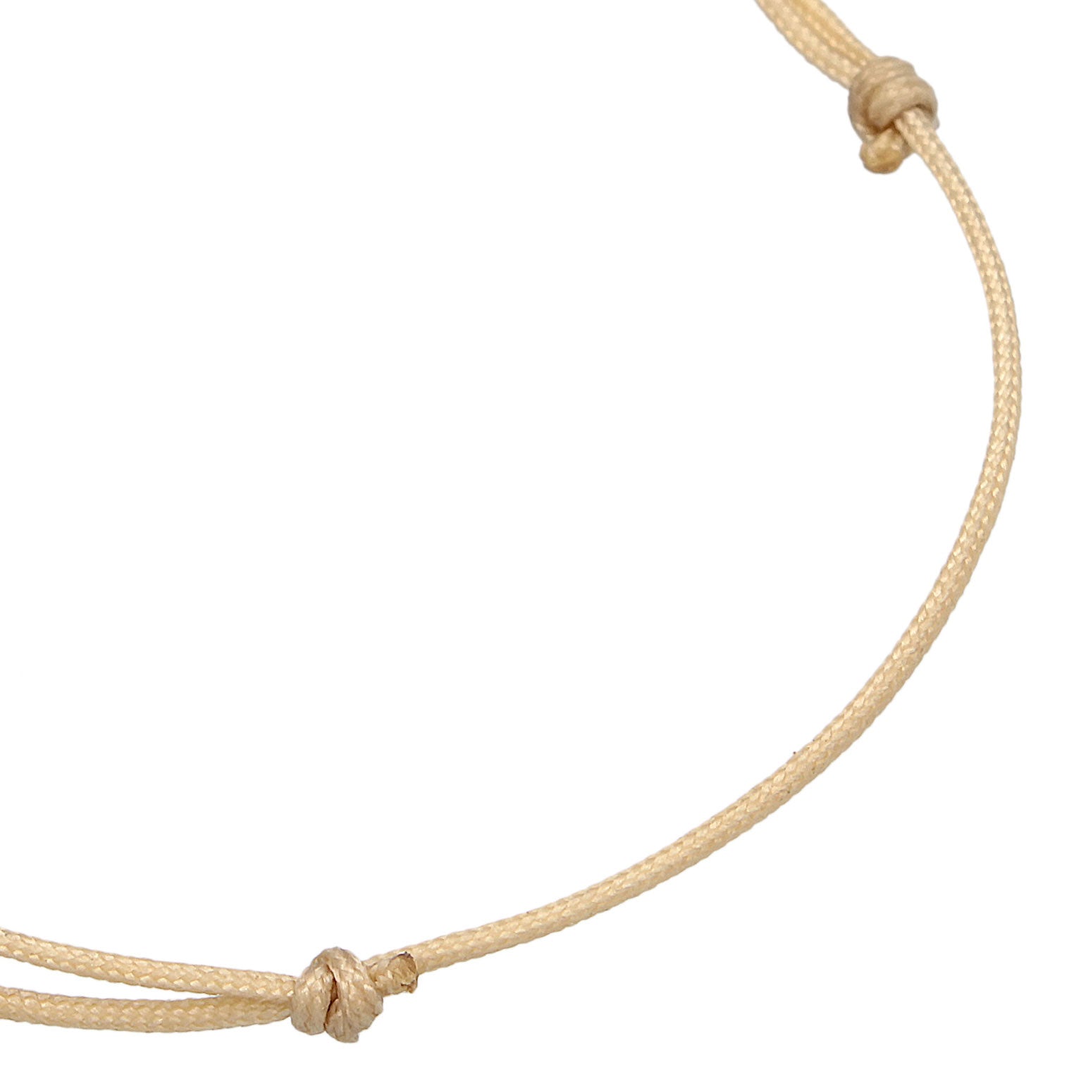 Beige - Elli | Armband | Nylon | 925er Sterling Silber vergoldet