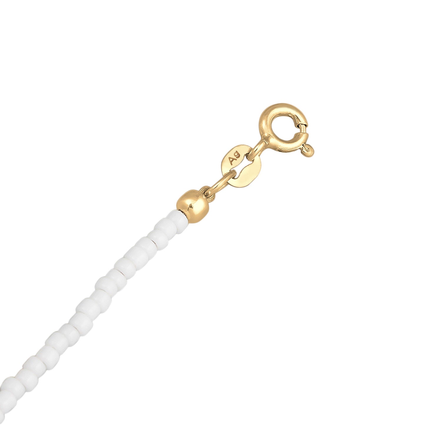 Gold - Elli | Choker Beads Ying Yang | 925er Sterling Silber vergoldet