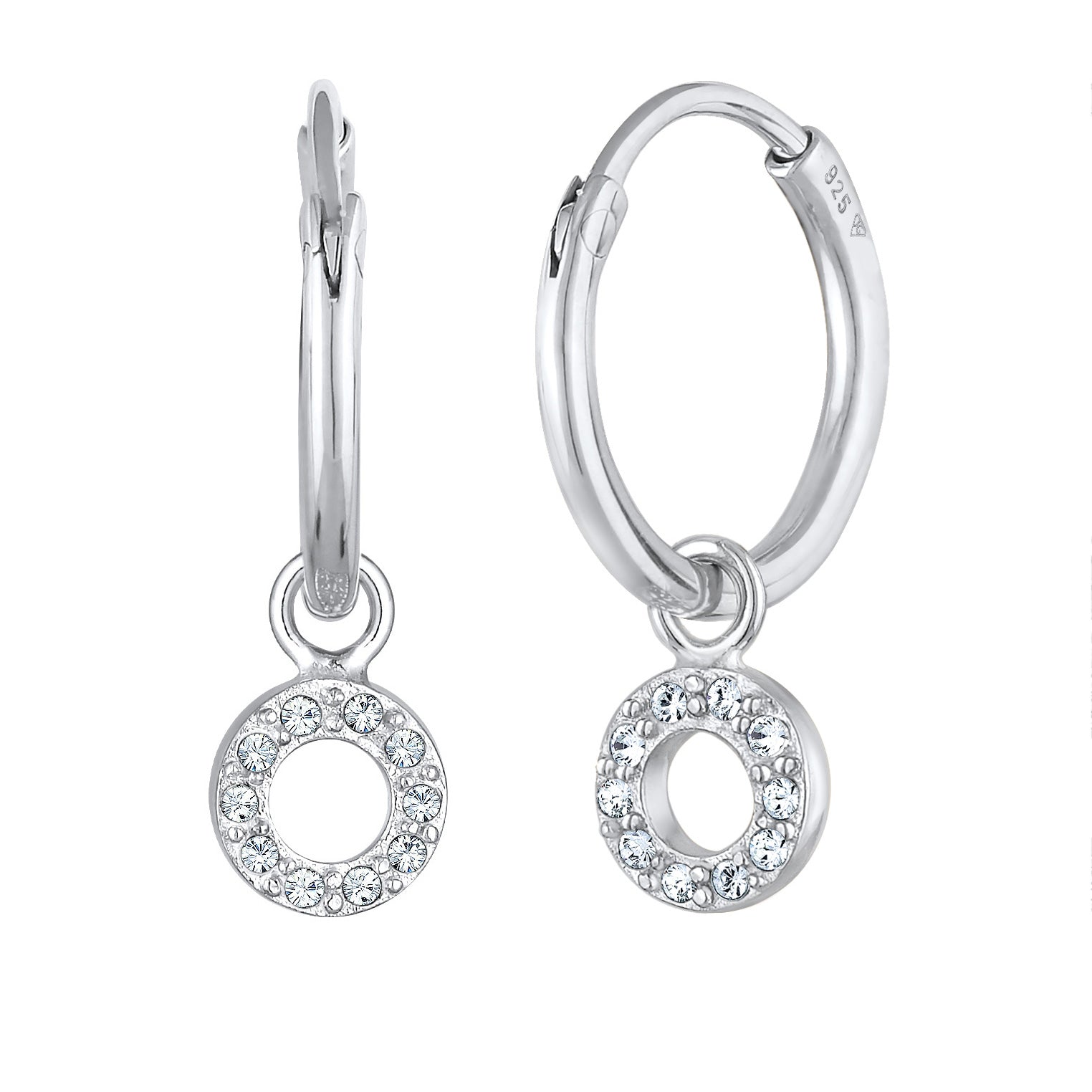 Kreis | Creolen Elli – (Weiß) Jewelry Kristalle Anhänger