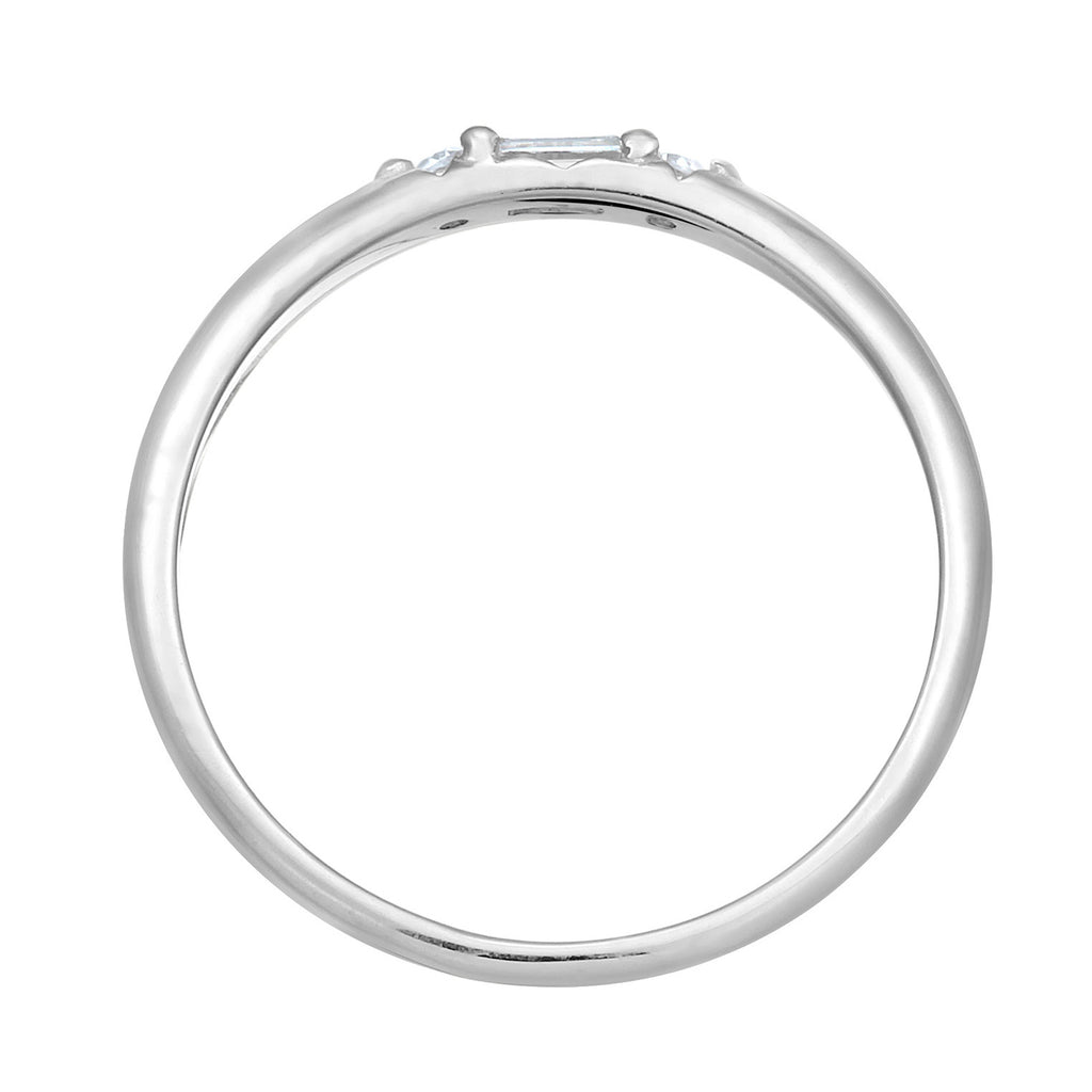 Silber - Elli PREMIUM | Verlobungsring Filigran | Topas (Weiß) | 585er Weißgold