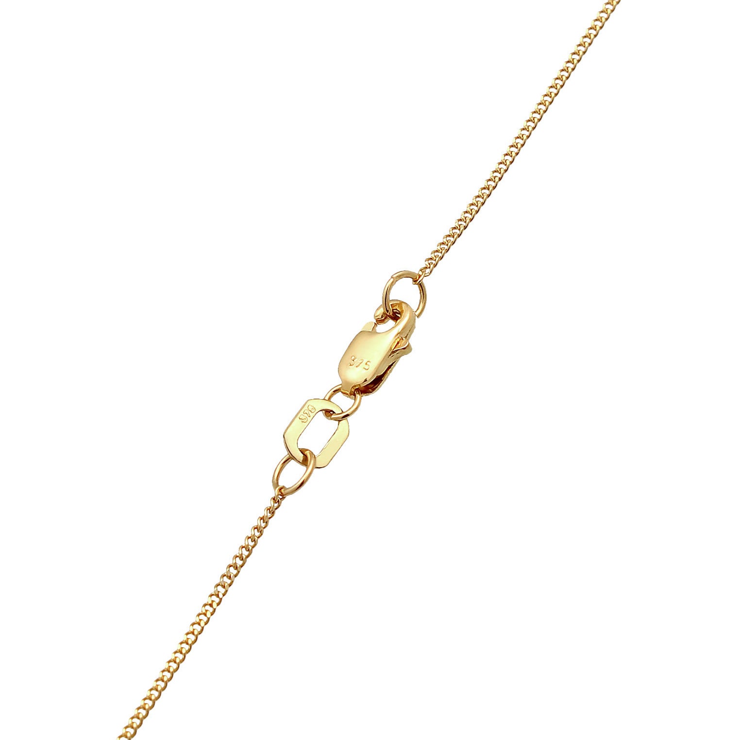 Gold - Elli PREMIUM | Halskette Kreis Anhänger | Topas (Weiß) | 375er Gelbgold
