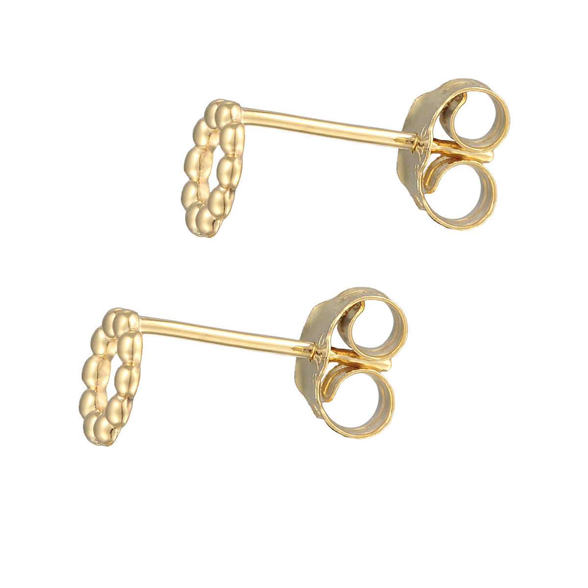 Gold - Elli PREMIUM | Ohrstecker Kreis Kugeln | 375er Gelbgold