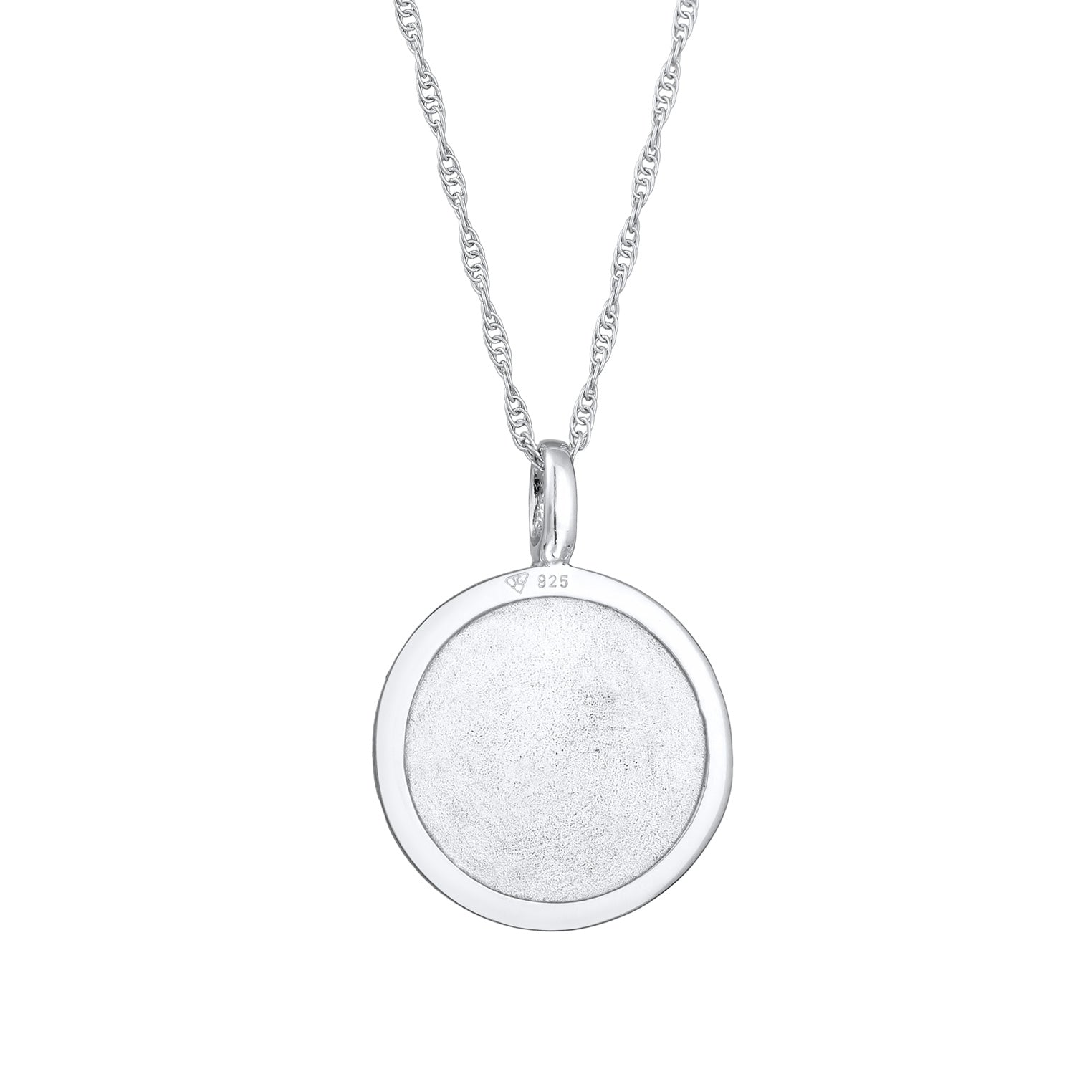 Silber - Elli | Halskette Plättchen Mandala | 925er Sterling Silber