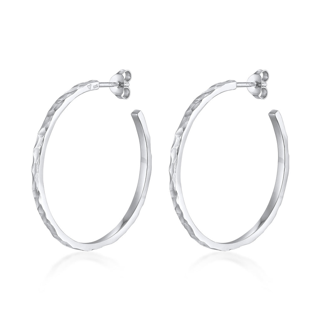 Silber - Elli | Creolen Stecker Basic | 925er Sterling Silber