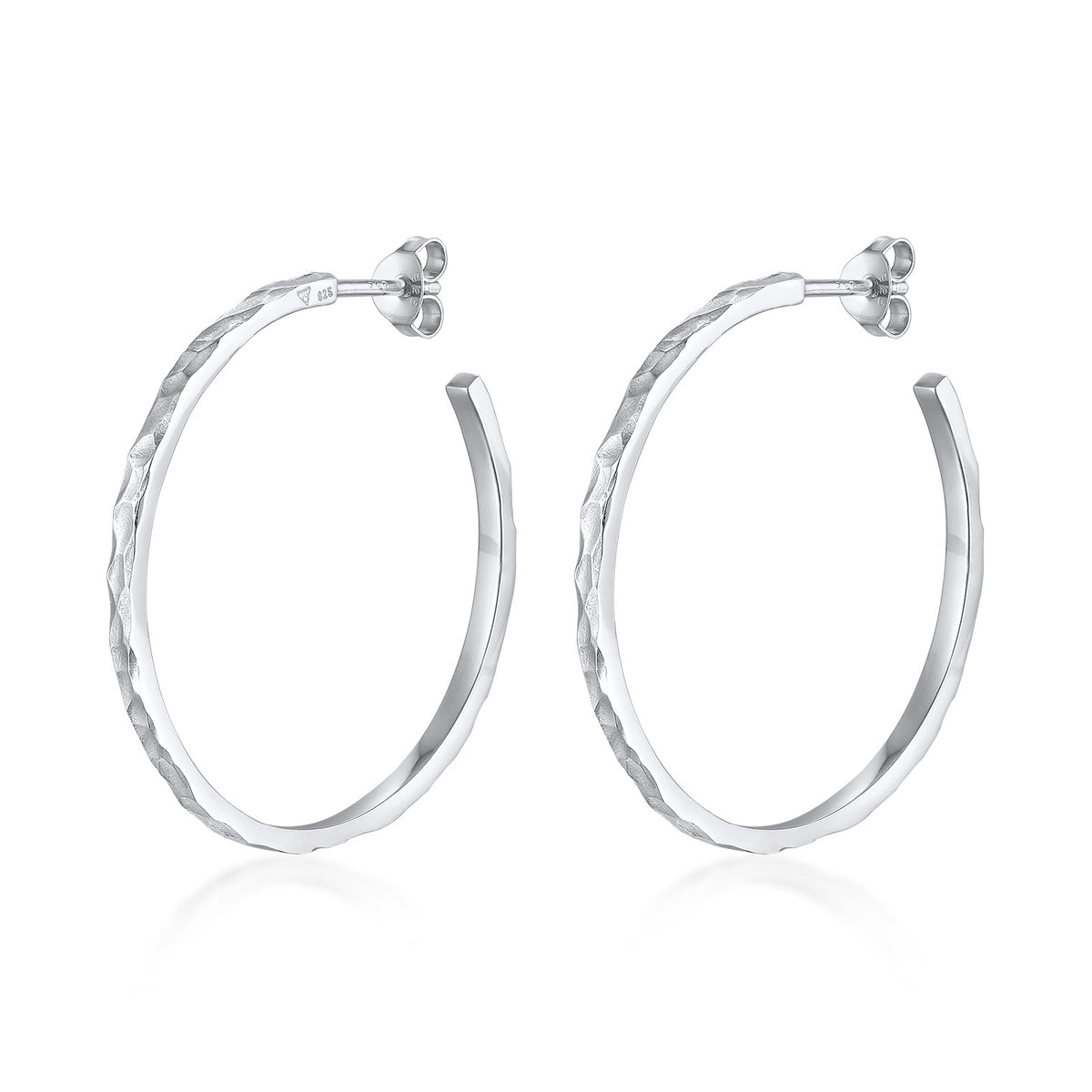 Silber - Elli | Creolen Stecker Basic | 925er Sterling Silber