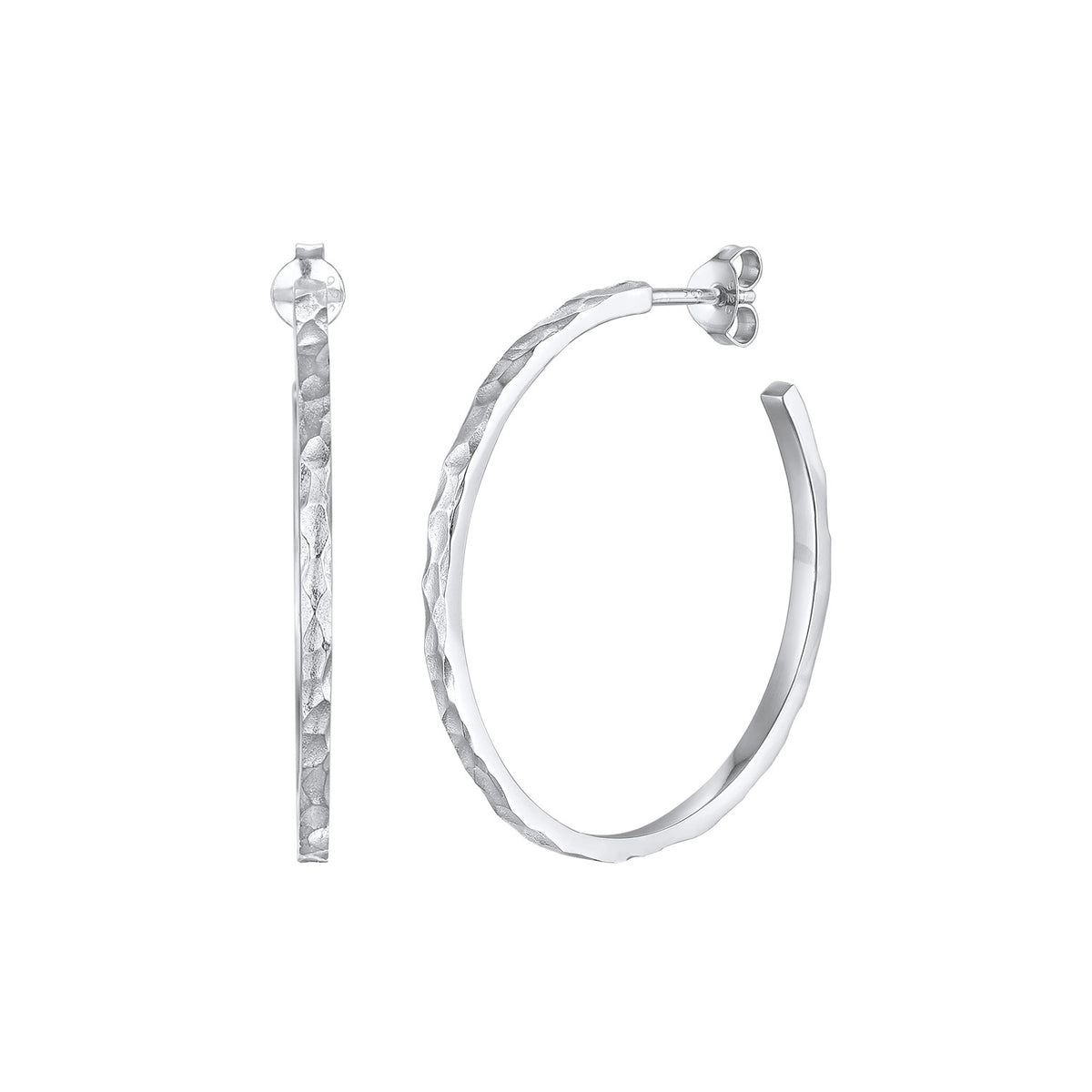 Silber - Elli | Creolen Stecker Basic | 925er Sterling Silber