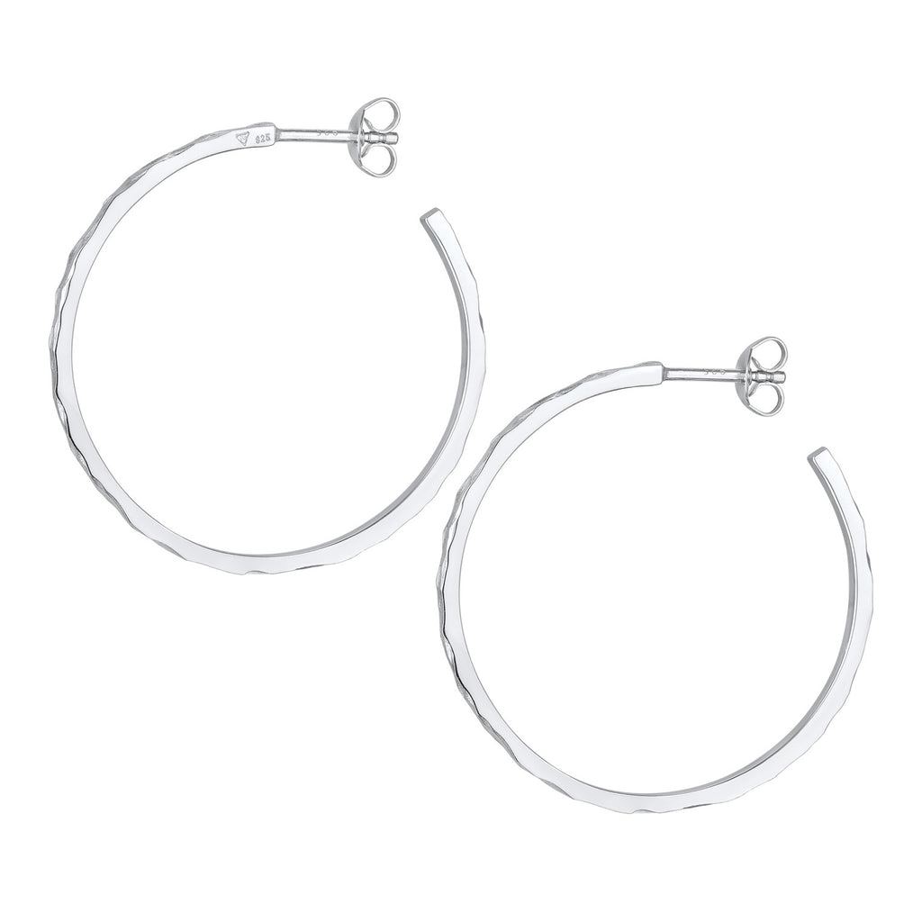 Silber - Elli | Creolen Stecker Basic | 925er Sterling Silber