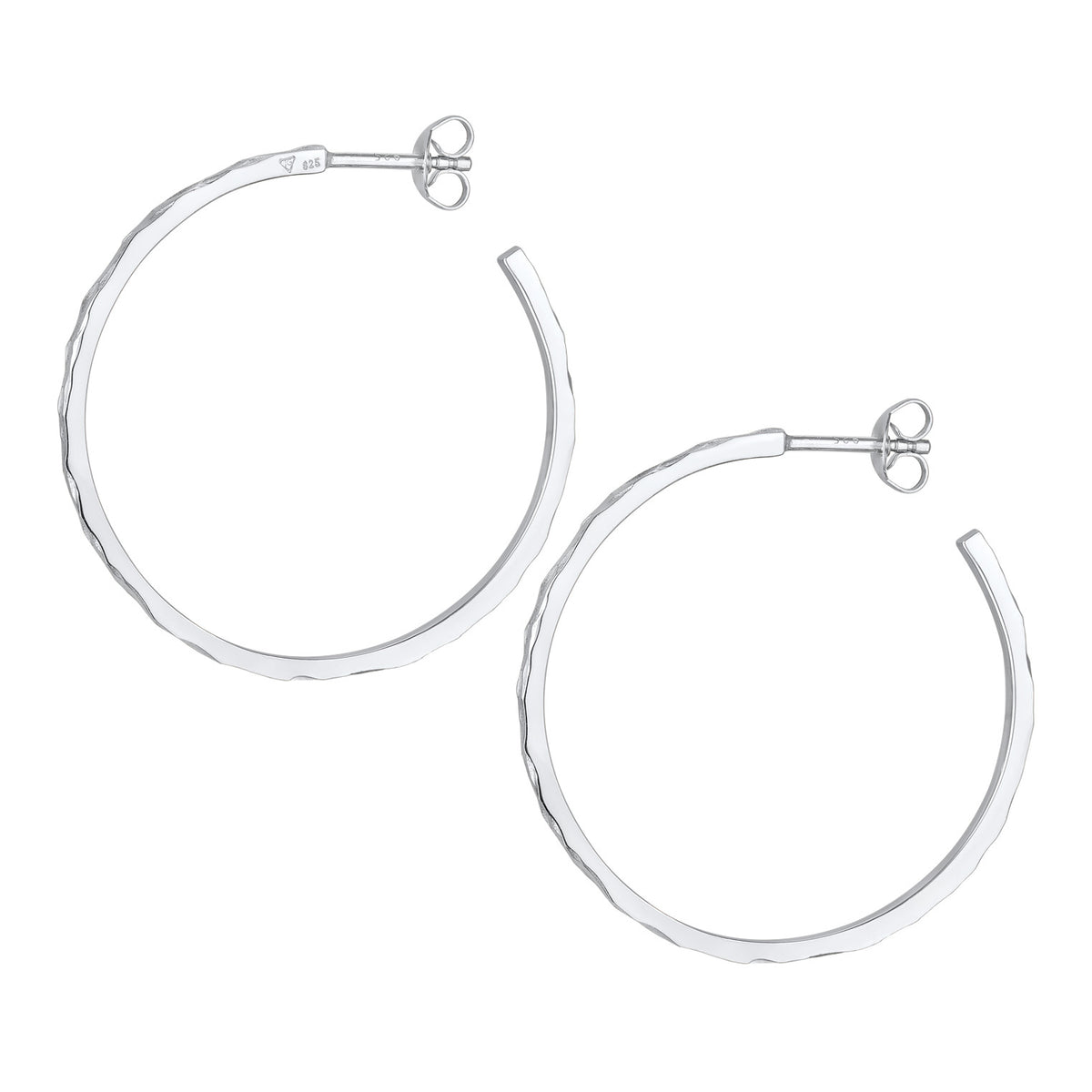 Silber - Elli | Creolen Stecker Basic | 925er Sterling Silber