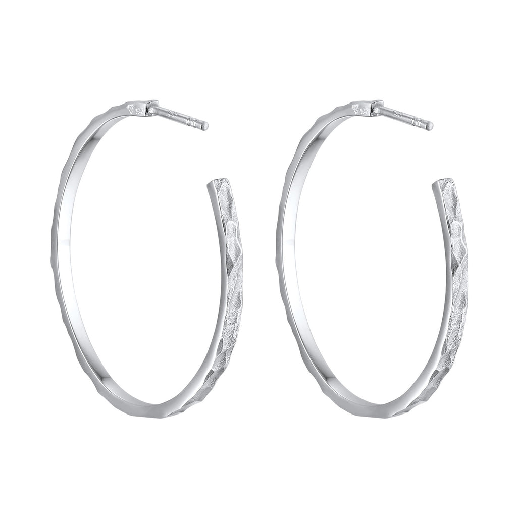 Silber - Elli | Creolen Stecker Basic | 925er Sterling Silber