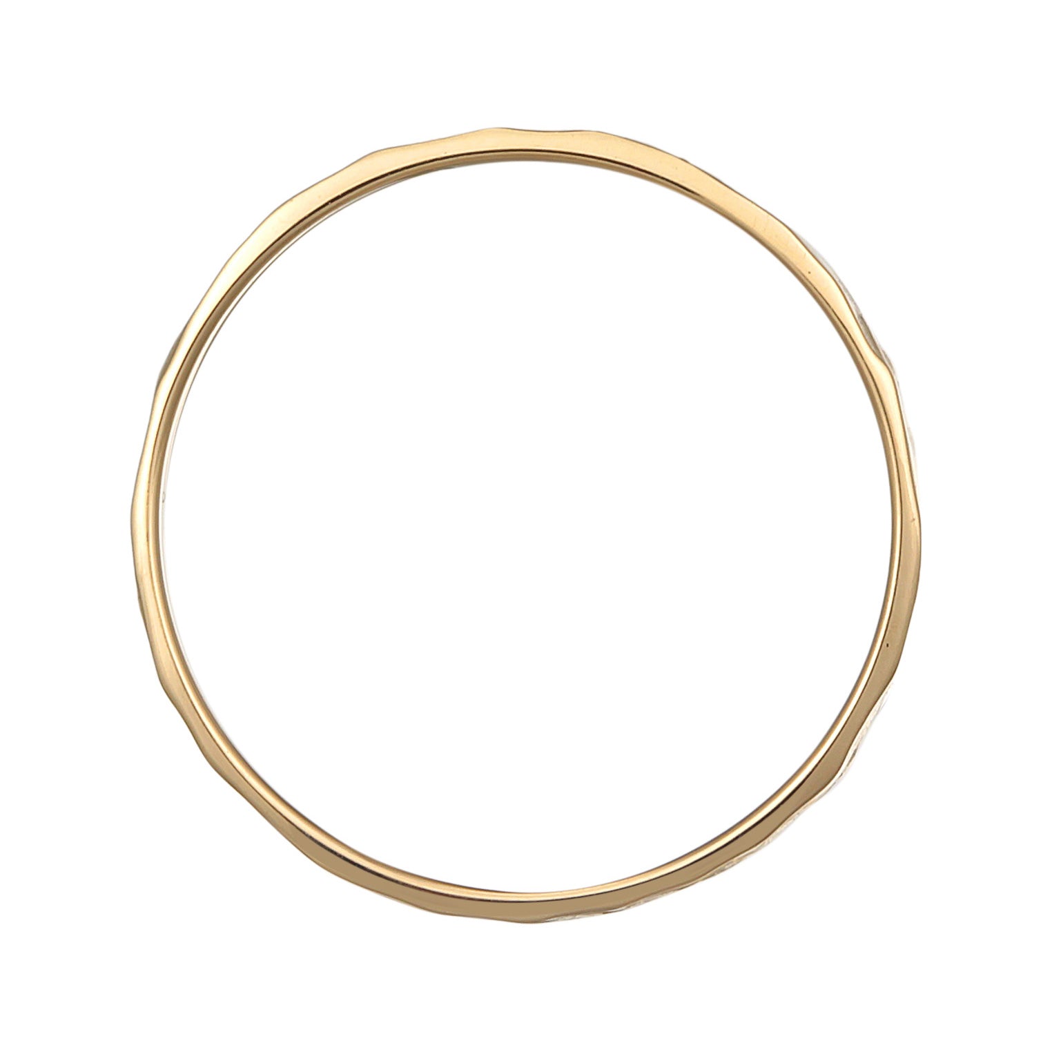 Gold - Elli PREMIUM | Bandring Gehämmert | 375er Gelbgold