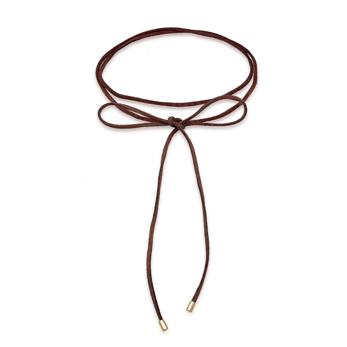 Braun - Elli | Choker | Kunstleder (Braun) | 925er Sterling Silber vergoldet