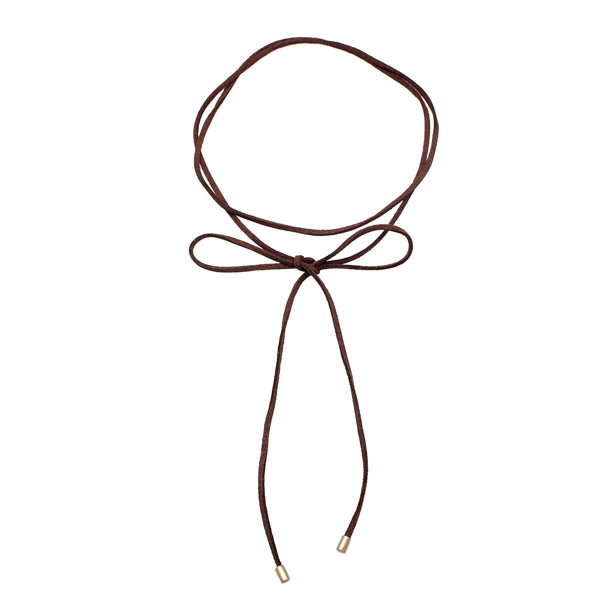Braun - Elli | Choker | Kunstleder (Braun) | 925er Sterling Silber vergoldet